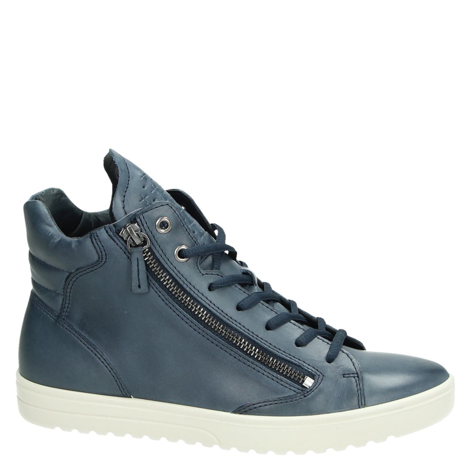 Ecco Fara - Veterboots voor dames - Blauw - Shoemixx.nl