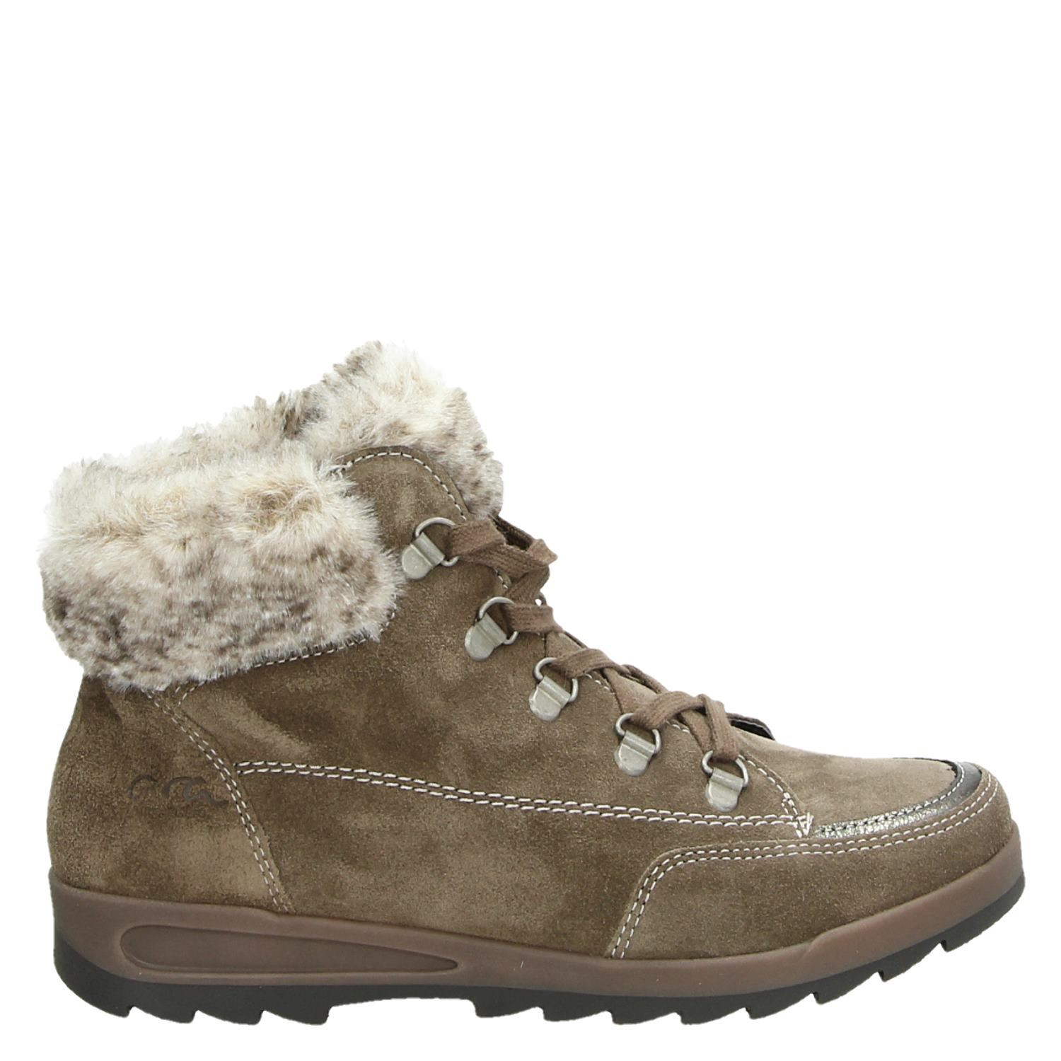 Ara - Veterboots voor dames - Taupe - Shoemixx.nl