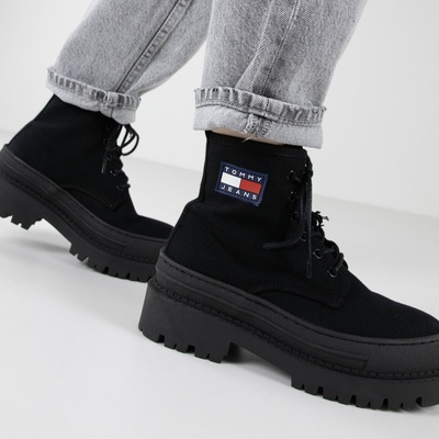 Tommy Jeans Foxing - Veterboots - Zwart