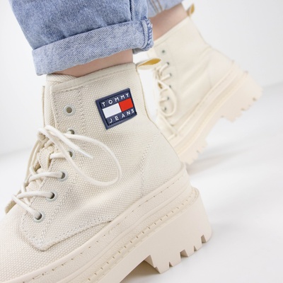 Tommy Jeans Foxing - Veterboots - Ecru