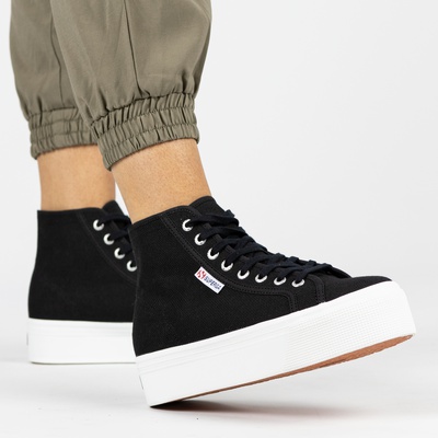 Superga - Hoge sneakers - Zwart
