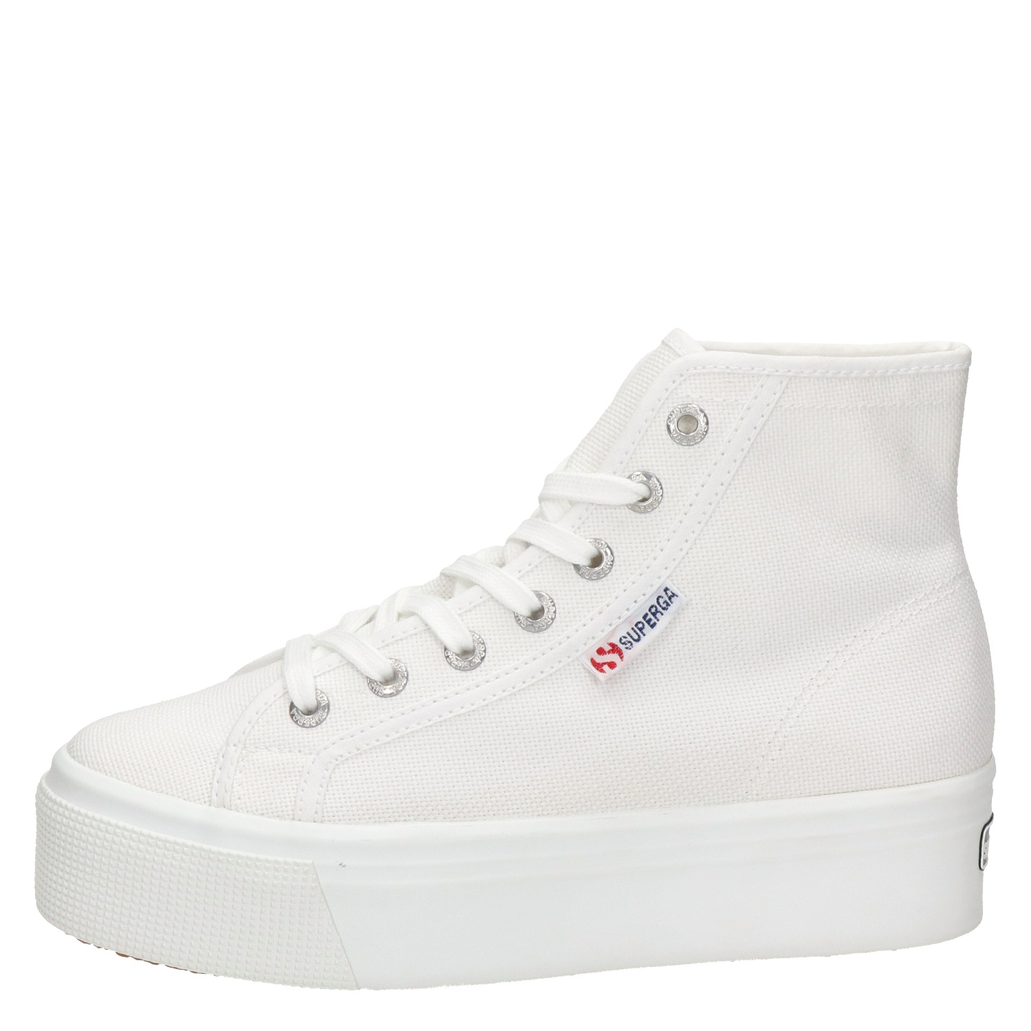 Superga - Hoge sneakers voor dames - Wit - Nelson.nl