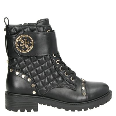 Guess - Veterboots voor dames - Zwart - Shoemixx.nl