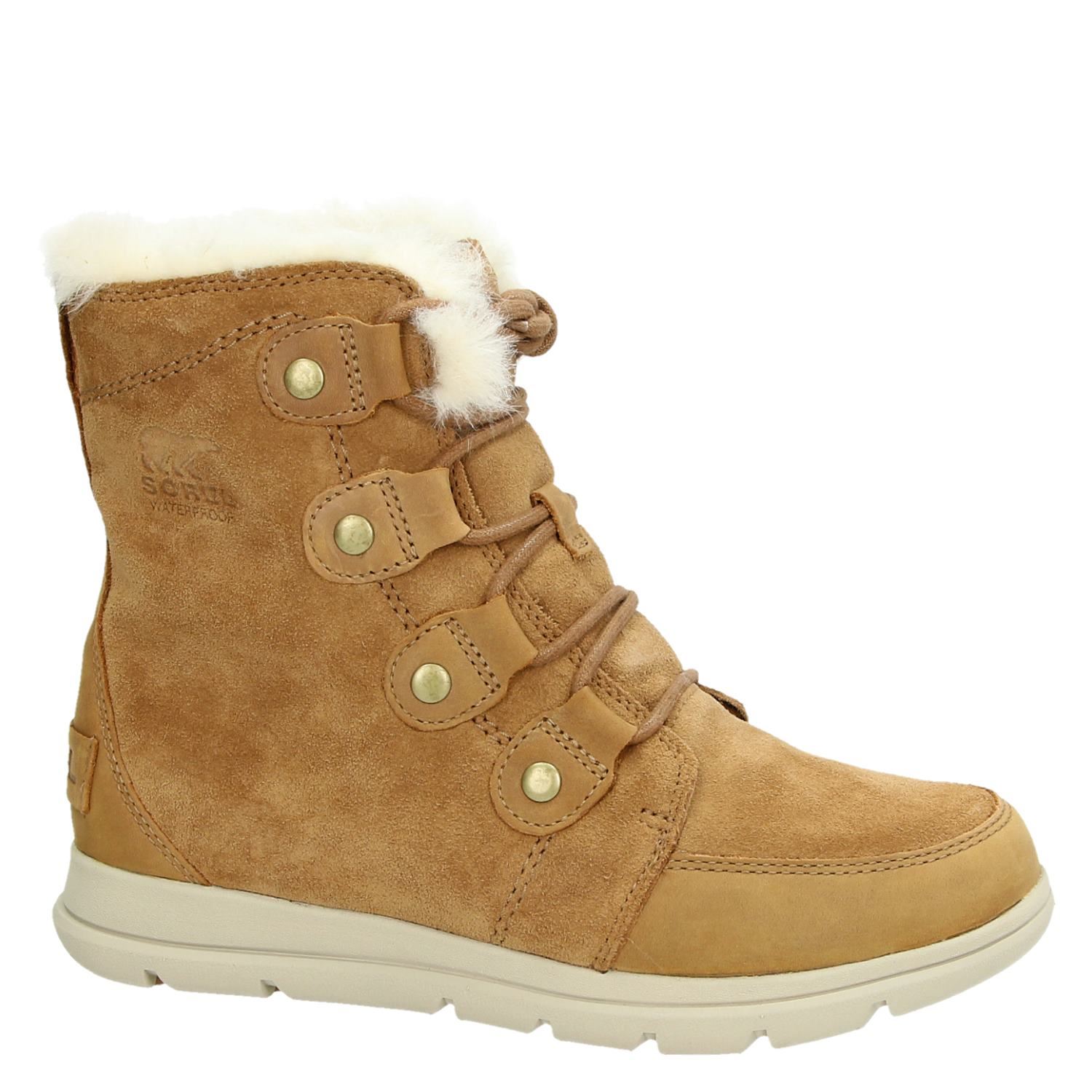 Sorel Explorer - Veterboots voor dames - Cognac - Nelson.nl