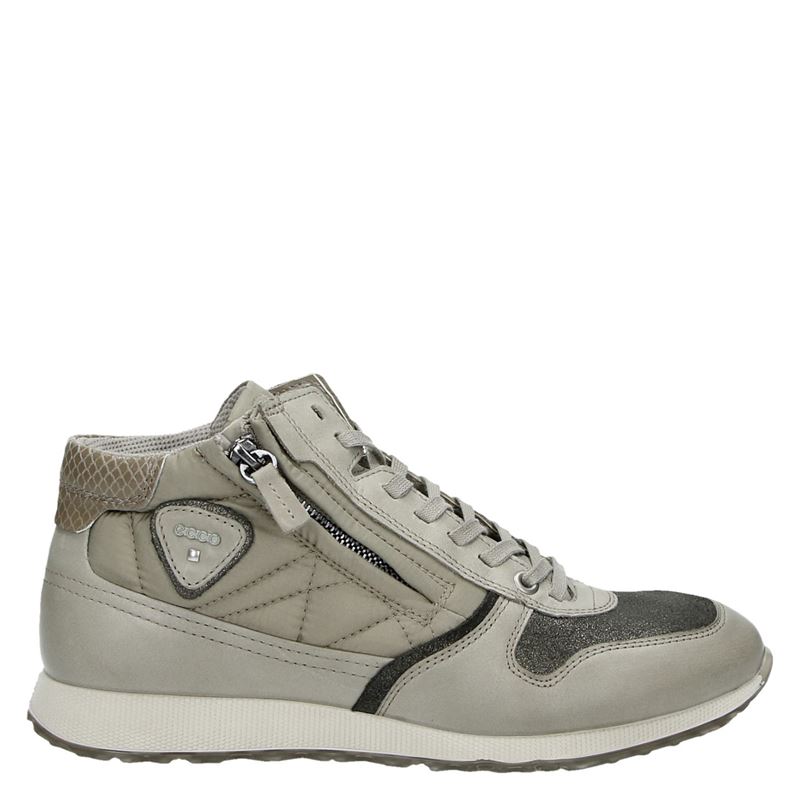 Ecco Sneak Ladies Hoge Sneakers Beige ecco kopen in de aanbieding