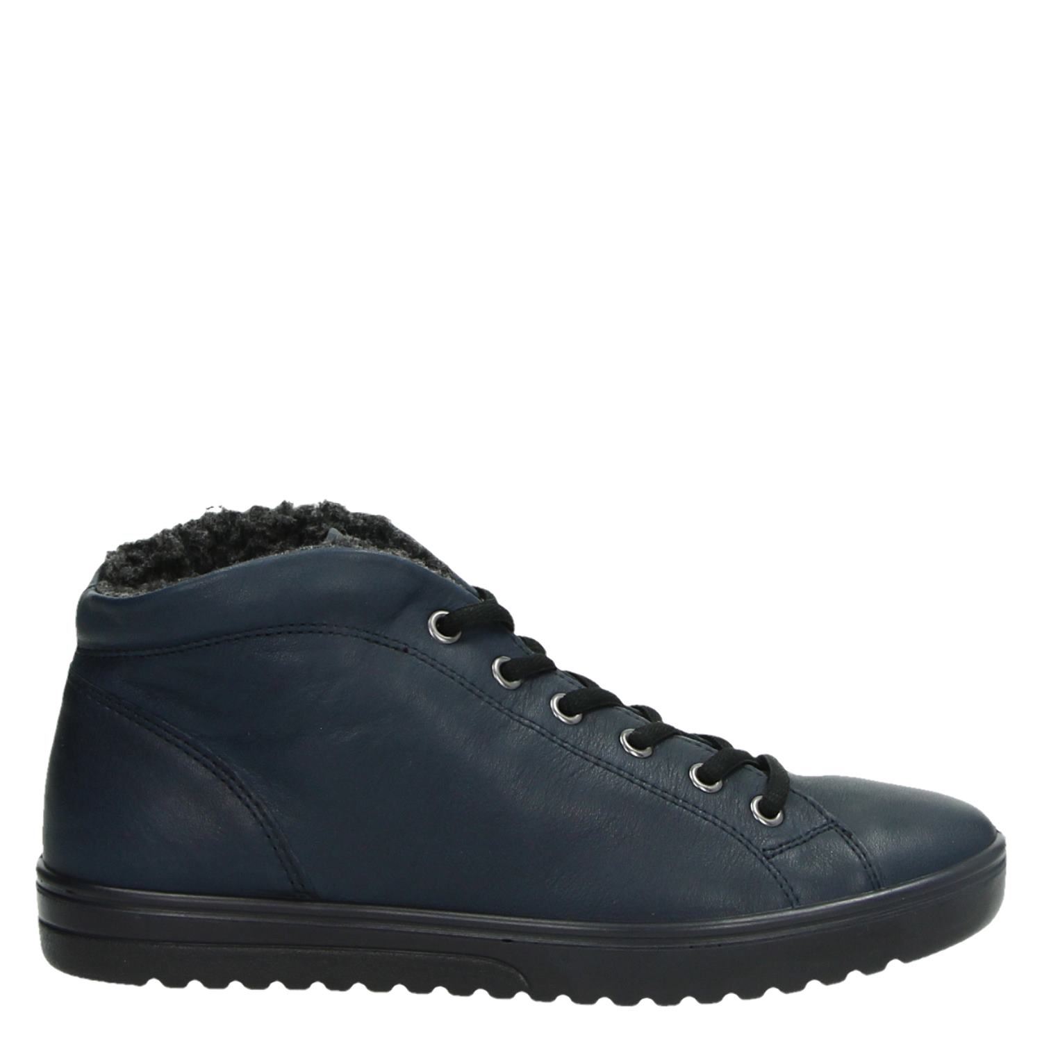 Ecco Fara - Veterboots voor dames - Blauw - Shoemixx.nl