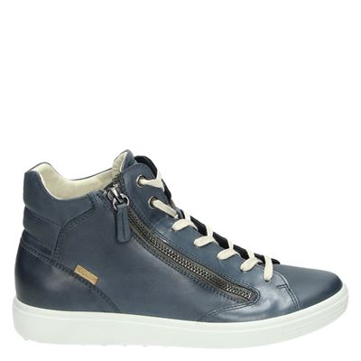 Ecco Soft 7 - Hoge sneakers voor dames - Blauw - Shoemixx.nl