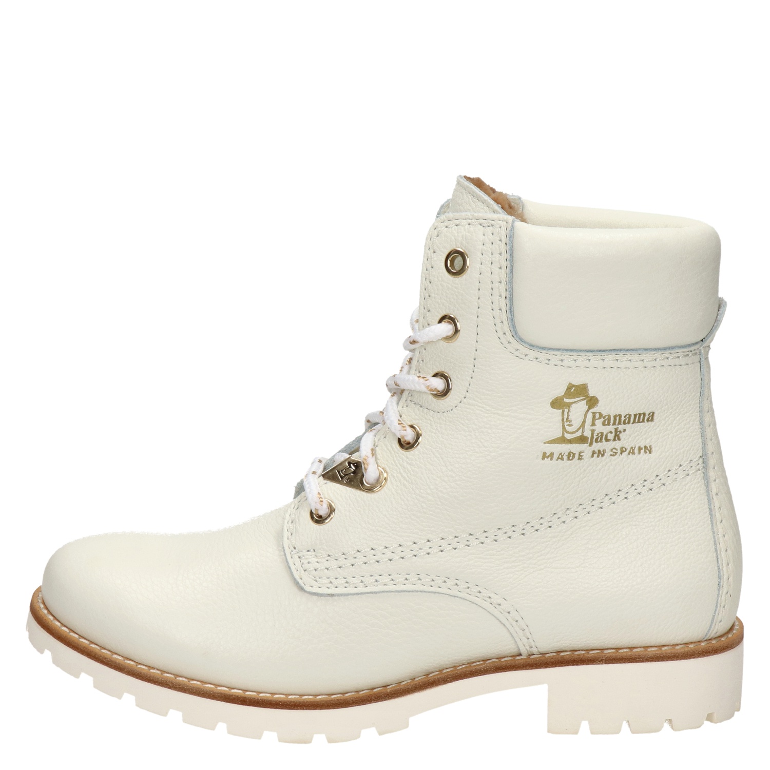 Panama Jack 03 Igloo - Veterboots voor dames - Wit - Nelson.nl
