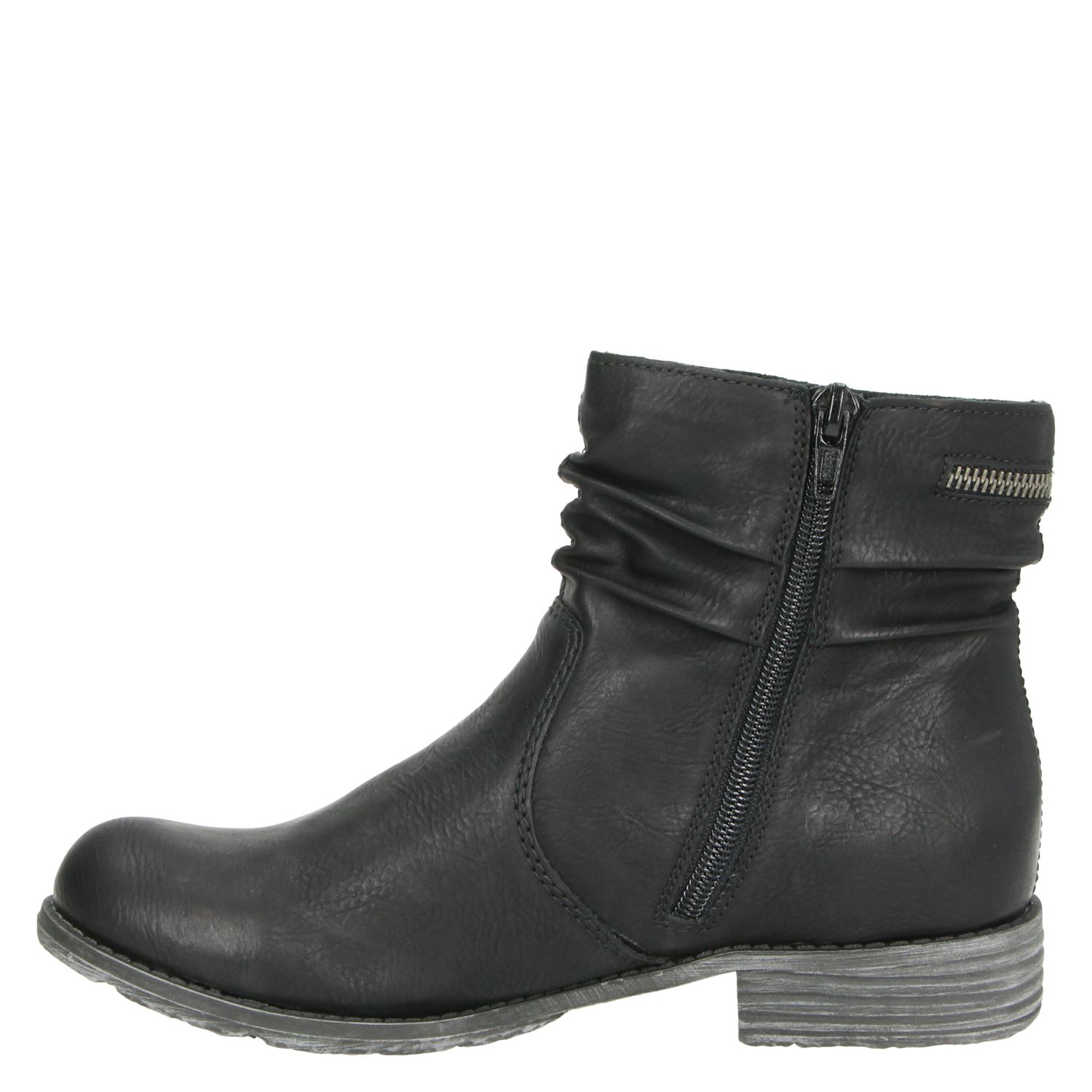 Rieker - Rits- \u0026 gesloten boots voor dames - Zwart - Shoemixx.nl