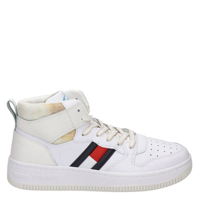 Tommy Jeans Mid Basket - Hoge sneakers - Wit