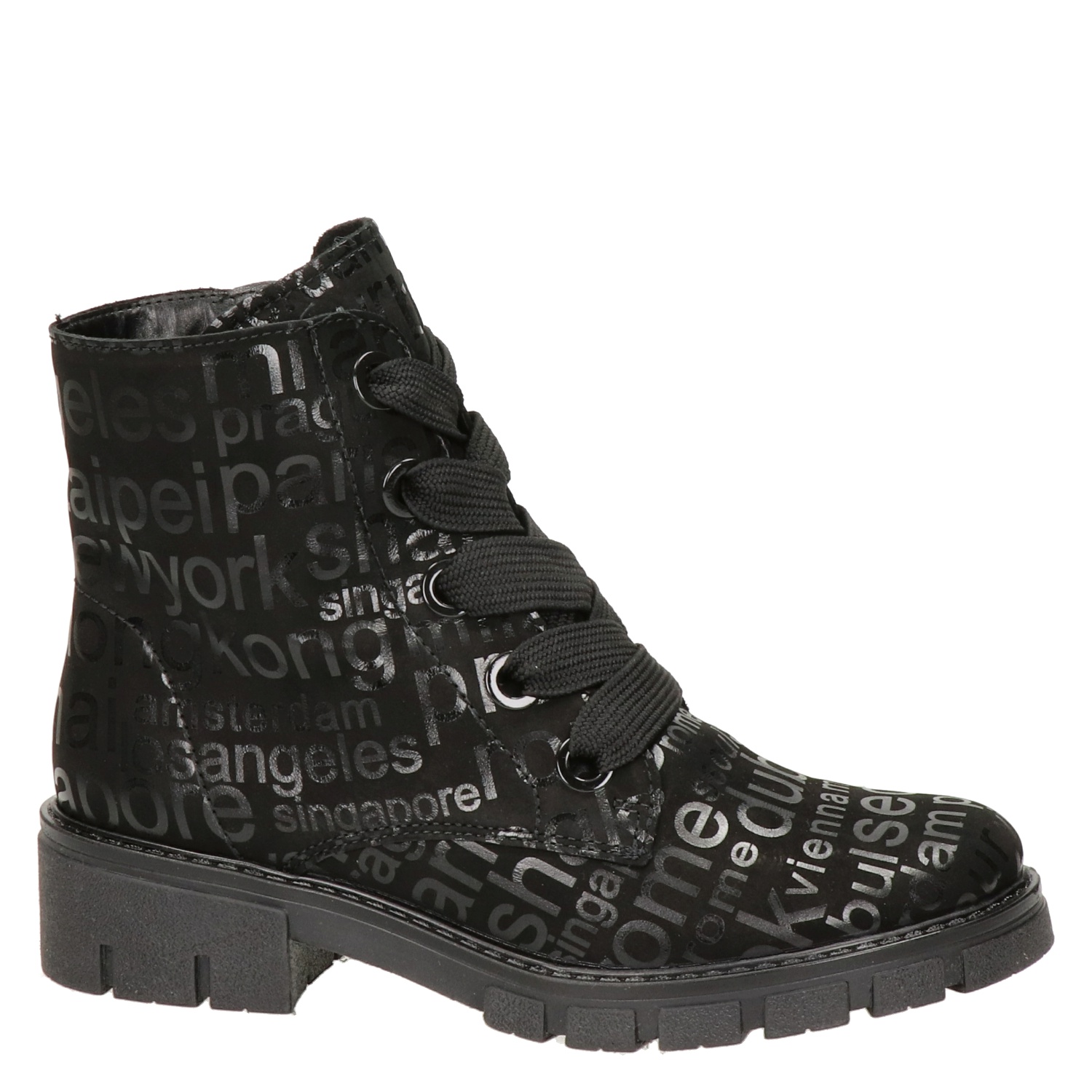 Ara Dover - Veterboots voor dames - Zwart - Nelson.nl