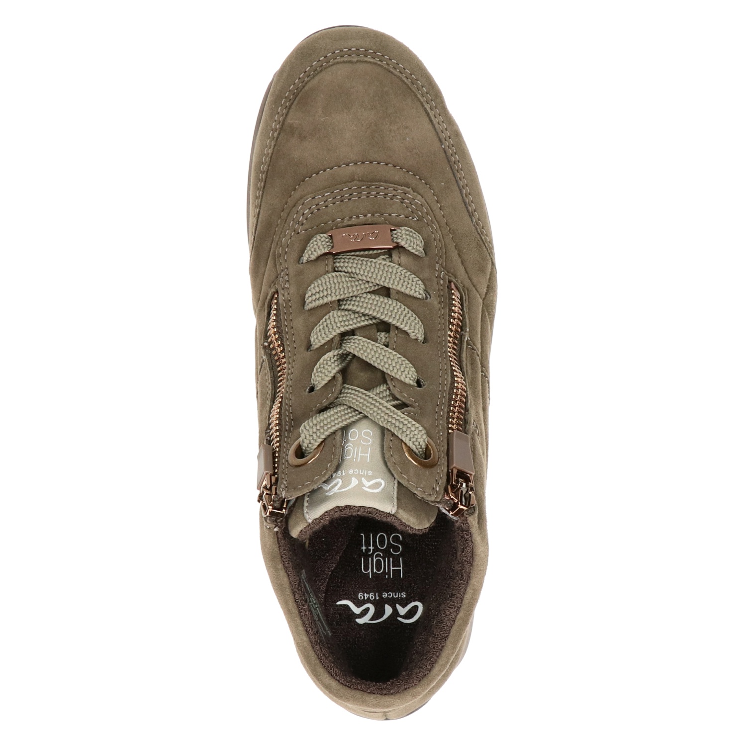 Ara Osaka - Hoge sneakers voor dames - Taupe - Shoemixx.nl