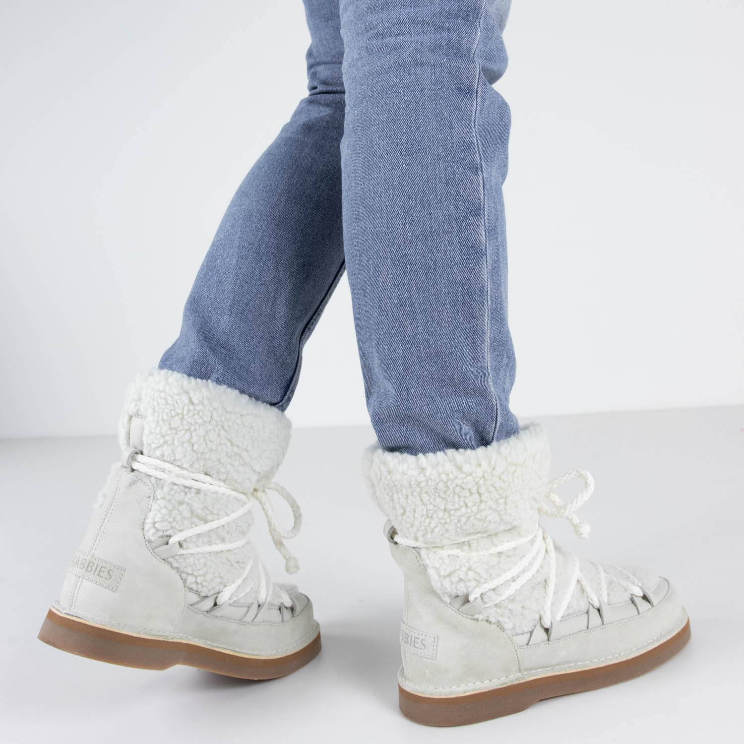 Shabbies Amsterdam - Rits- \u0026 gesloten boots voor dames - Wit - Shoemixx.nl