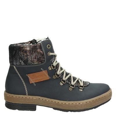 Rieker Veterboots Blauw rieker kopen in de aanbieding