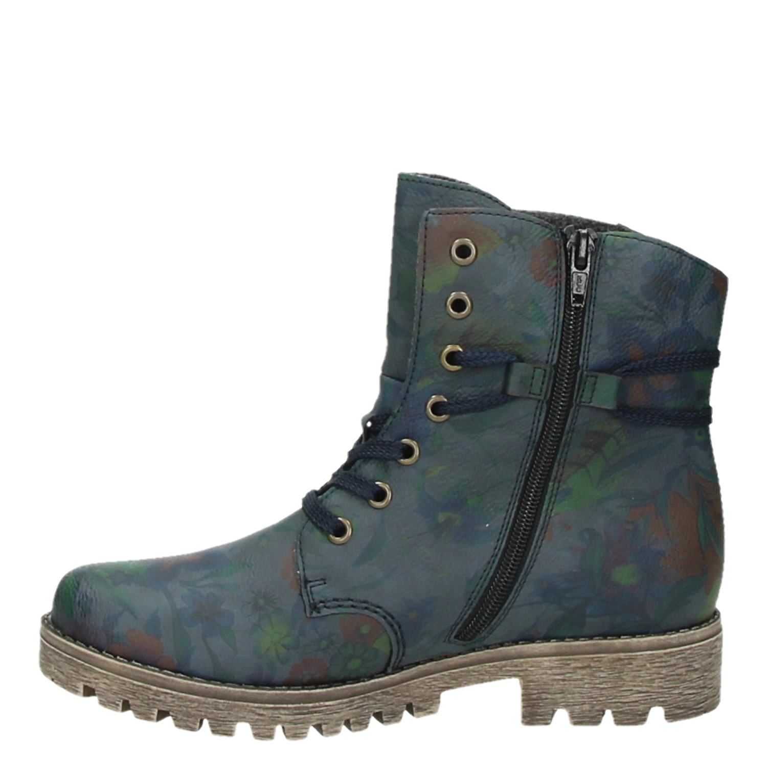 Rieker - Rits- \u0026 gesloten boots voor dames - Blauw - Shoemixx.nl