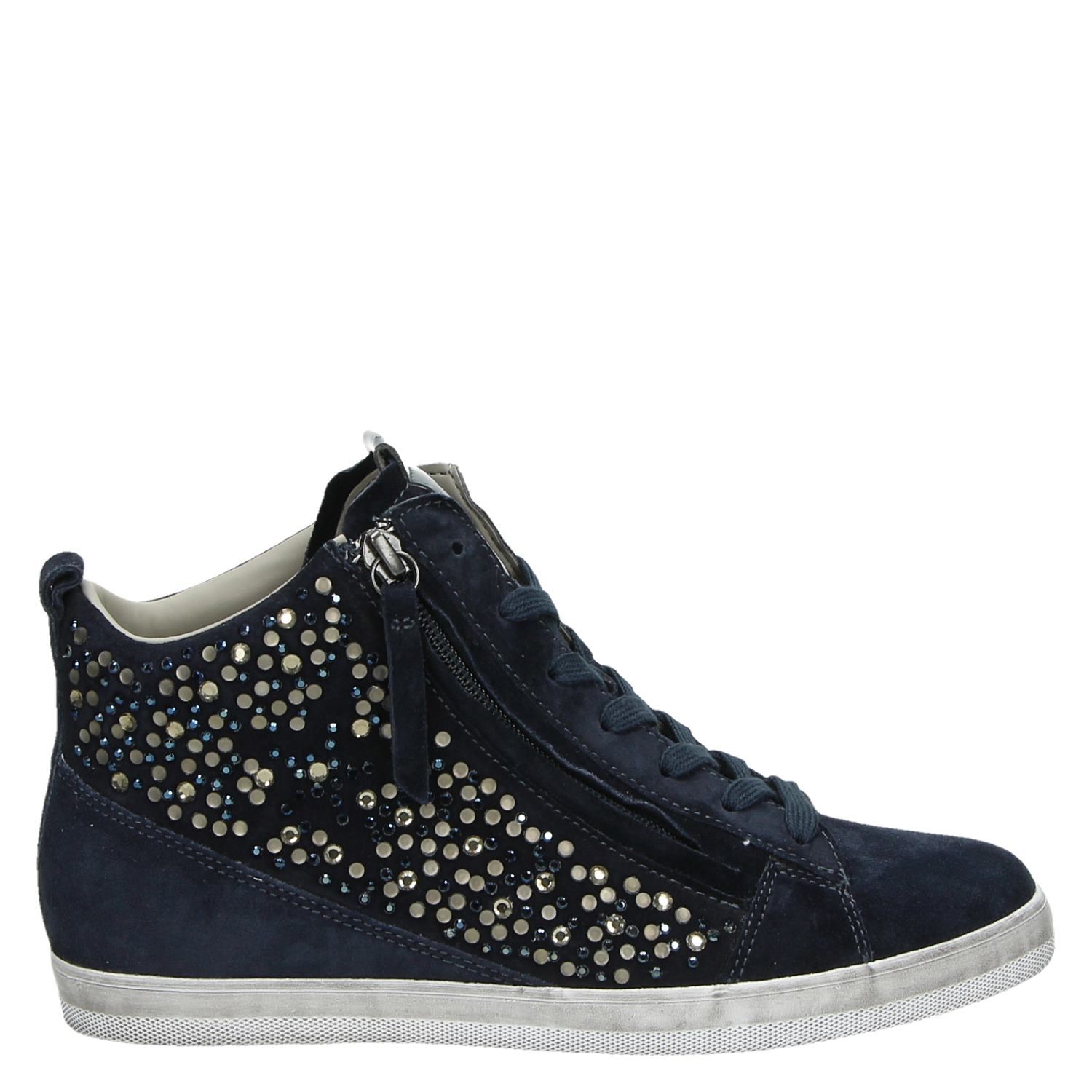 Gabor dames hoge sneakers blauw
