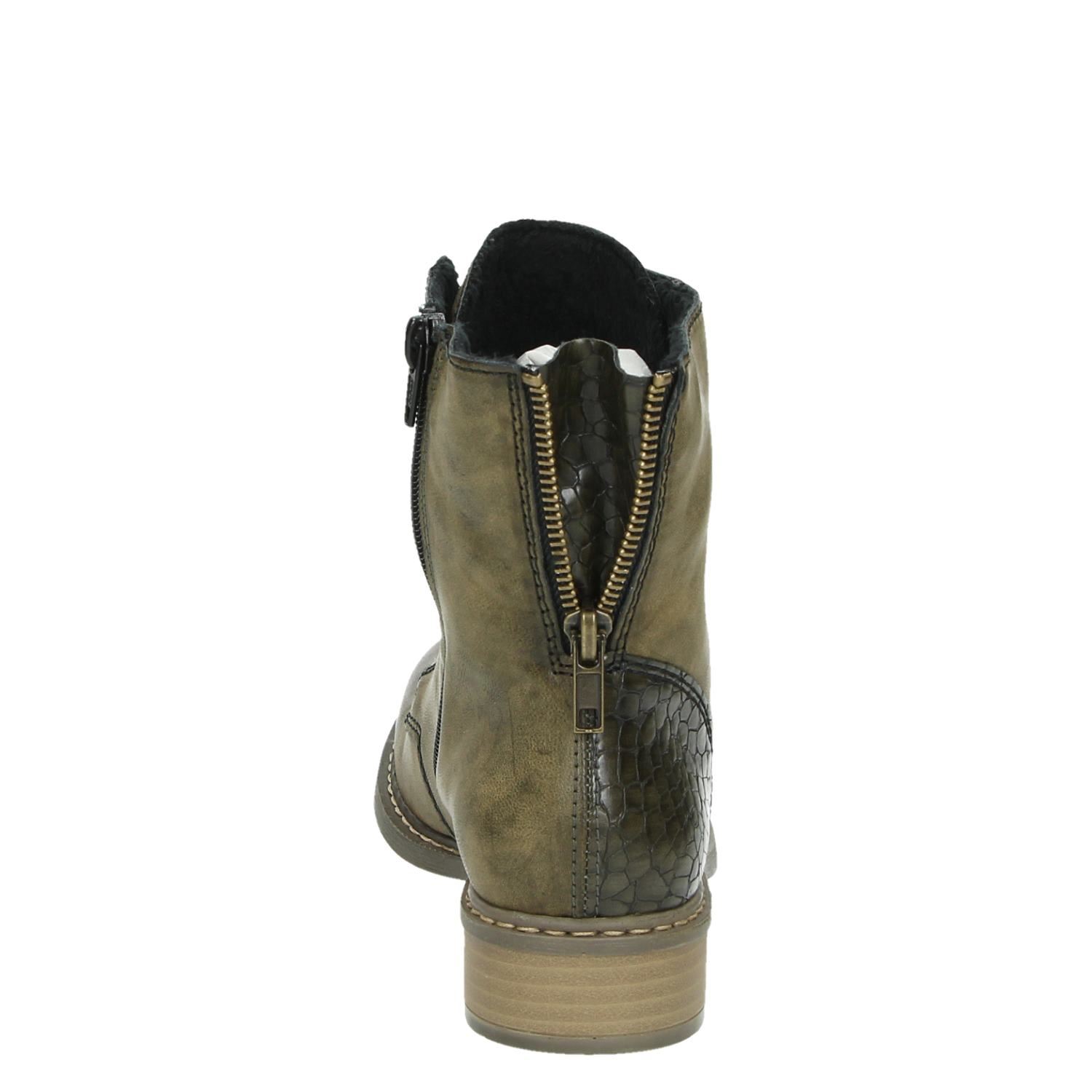 Rieker veterboots groen - Vindjeschoen.nl