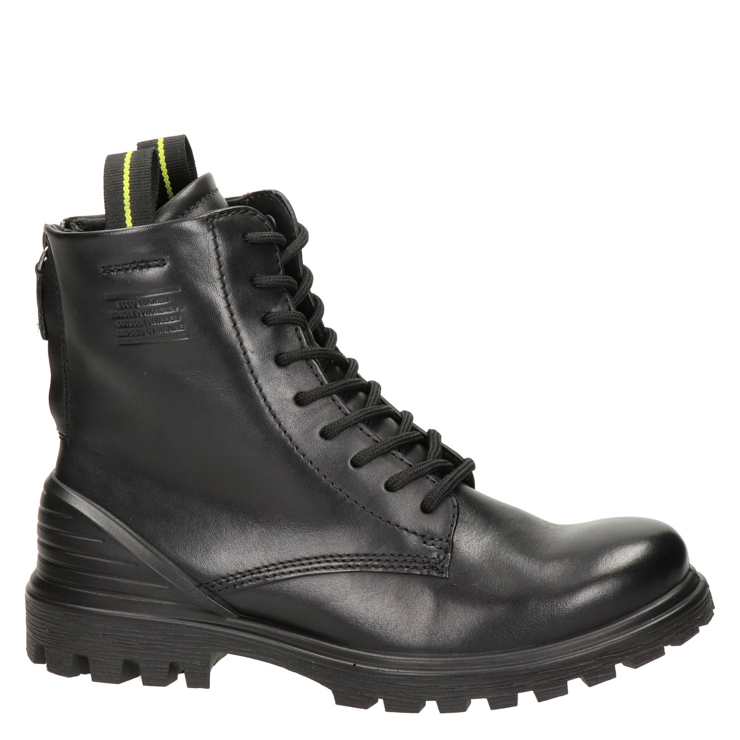 Ecco Tredtray - Veterboots voor dames - Zwart - Nelson.nl