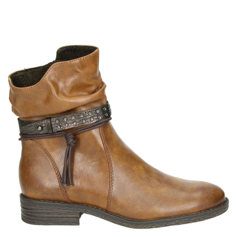 Marco Tozzi - Enkellaarsjes - Cognac