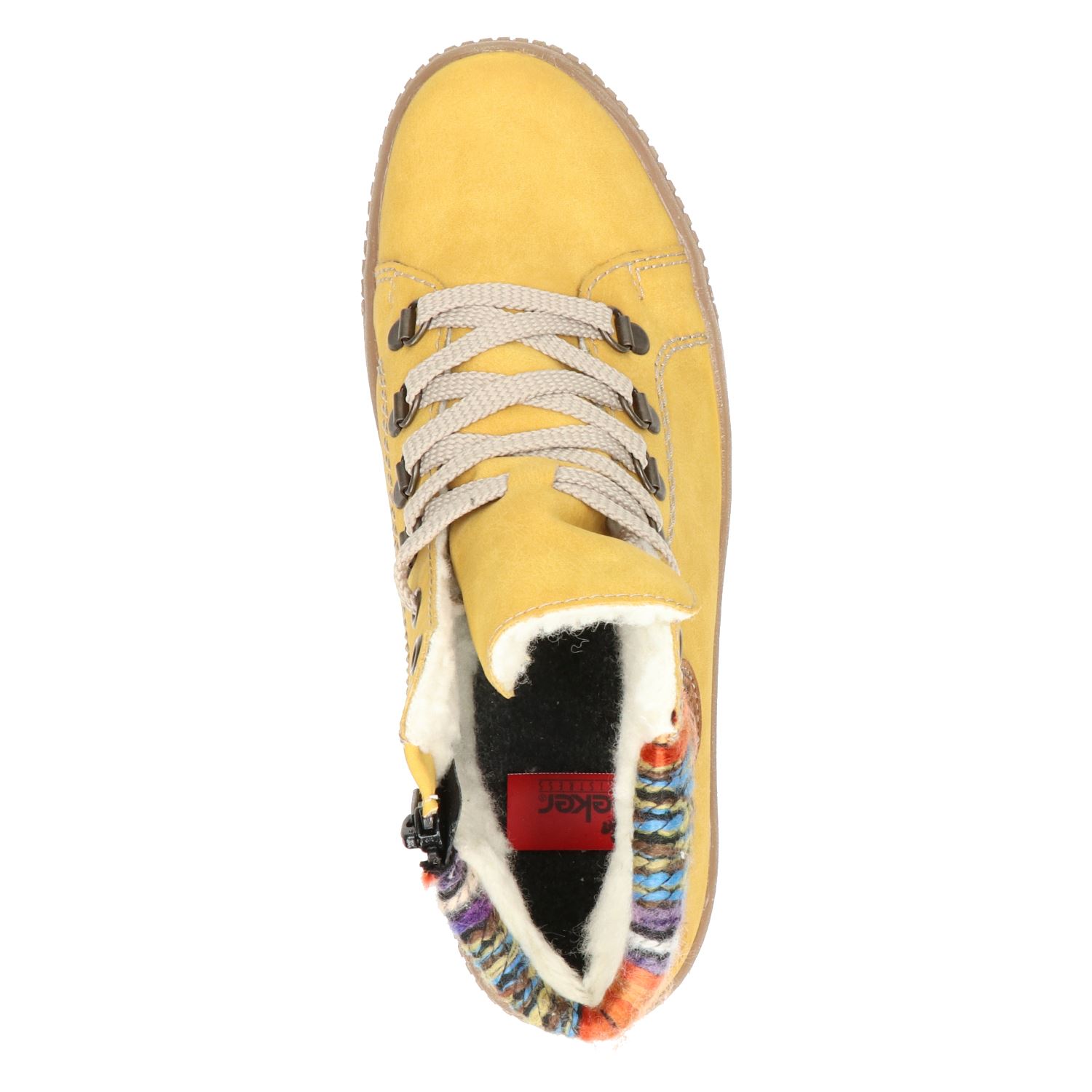 Rieker dames gevoerde boot geel - Olthuis Schoenen