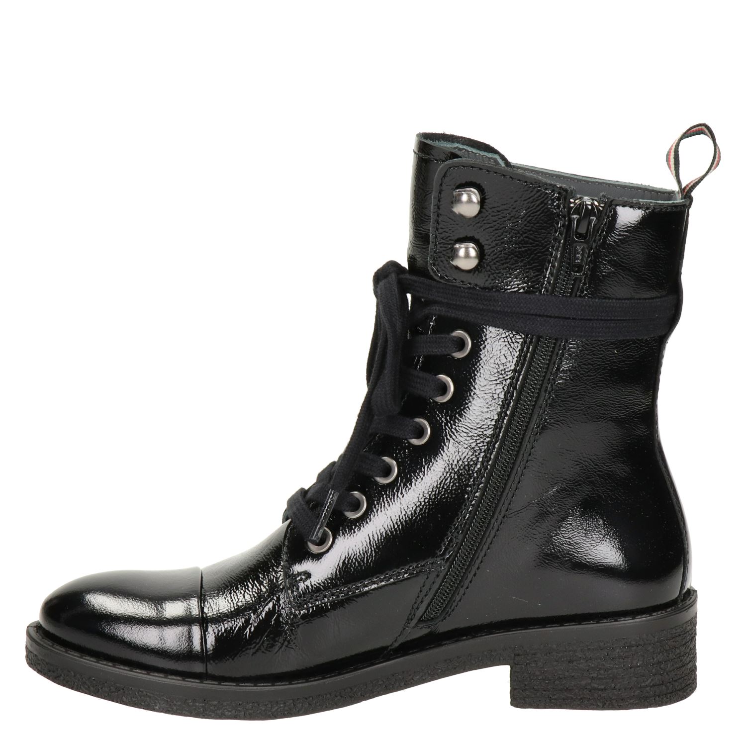 Nelson - Veterboots voor dames - Zwart - Nelson.nl