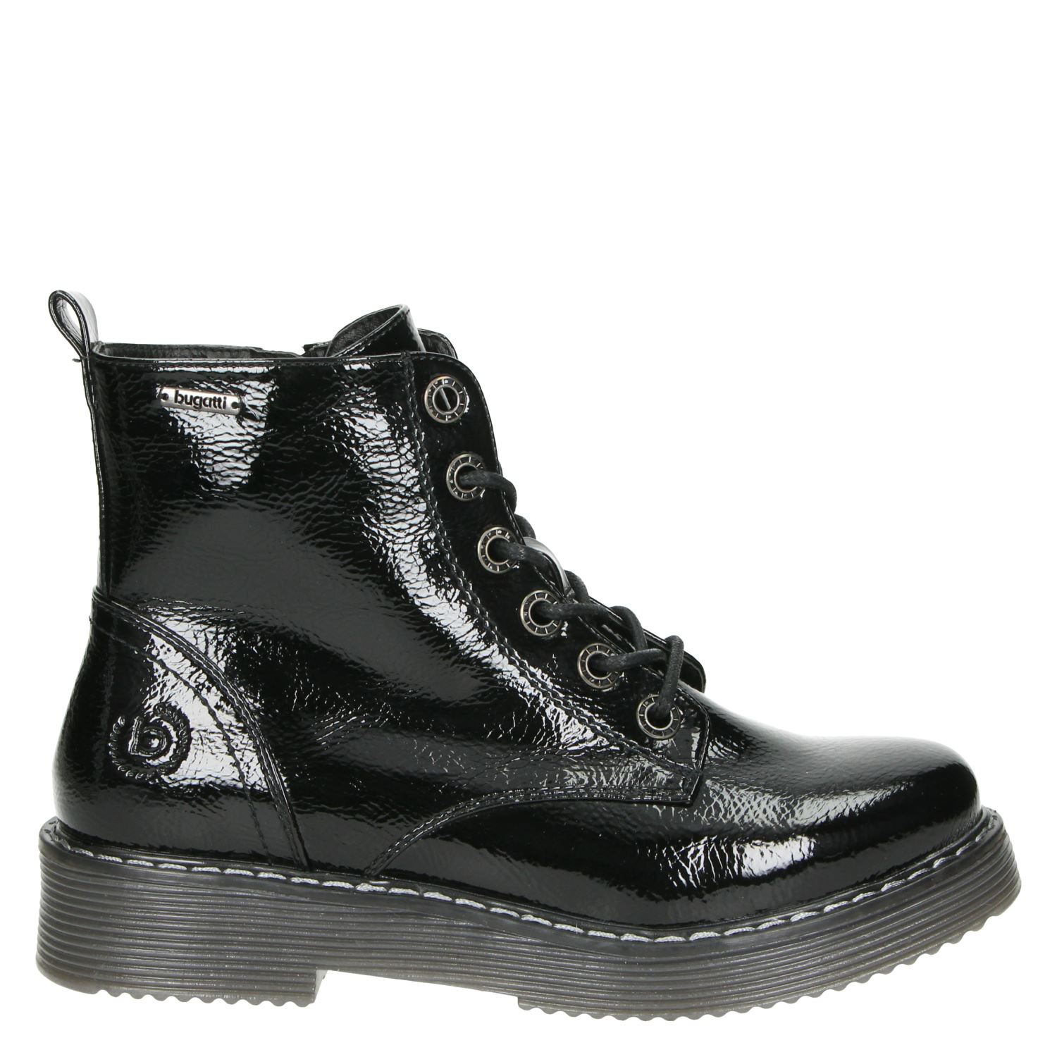 Bugatti - Veterboots voor dames - Zwart - Nelson.nl