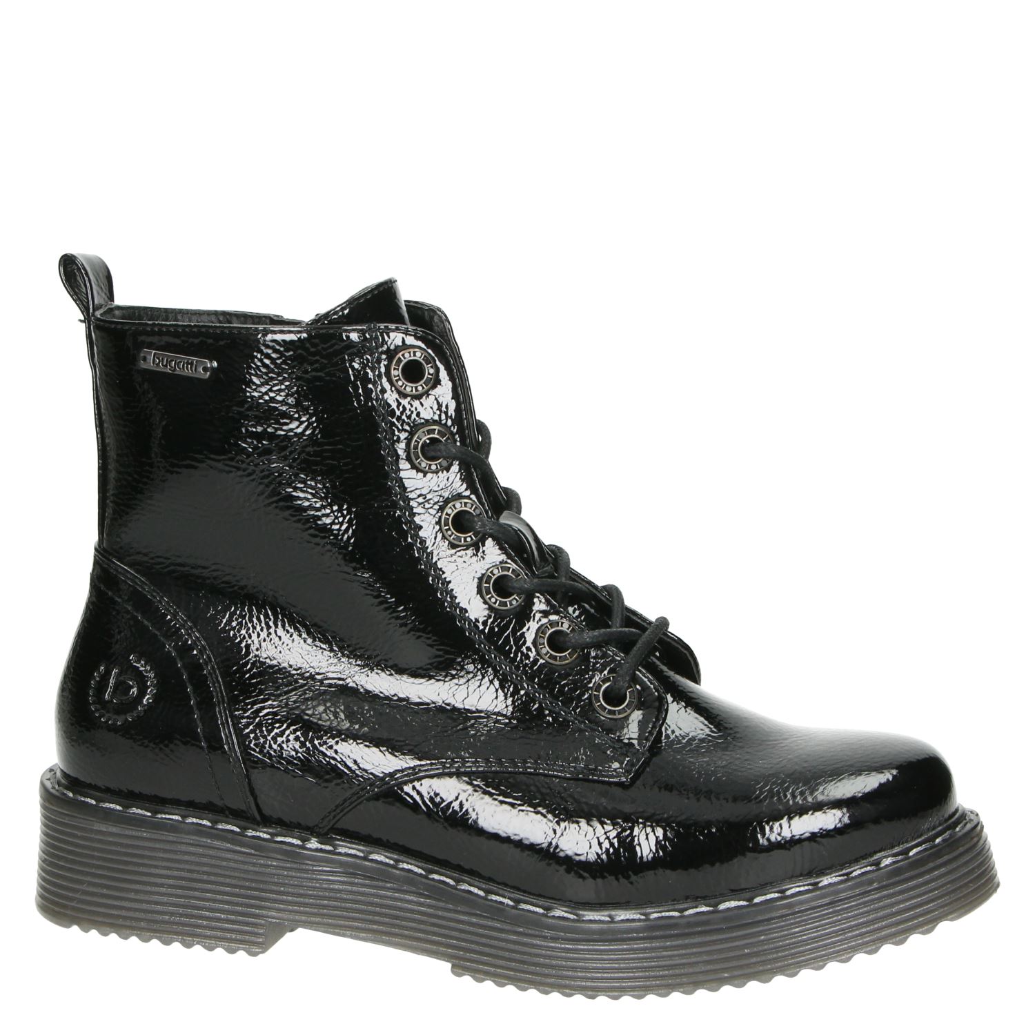 Bugatti - Veterboots voor dames - Zwart - Nelson.nl