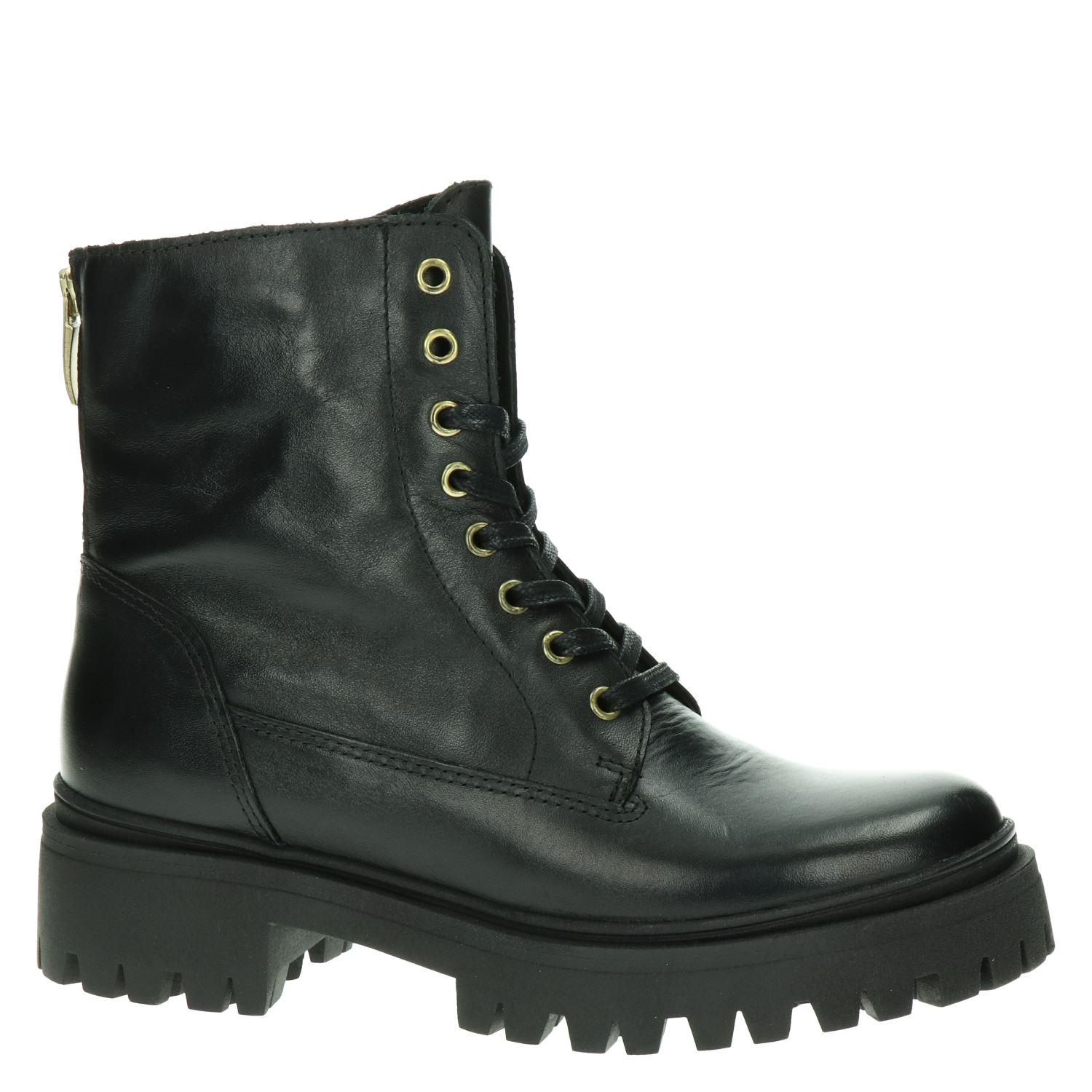 Nelson - Veterboots voor dames - Zwart - Nelson.nl
