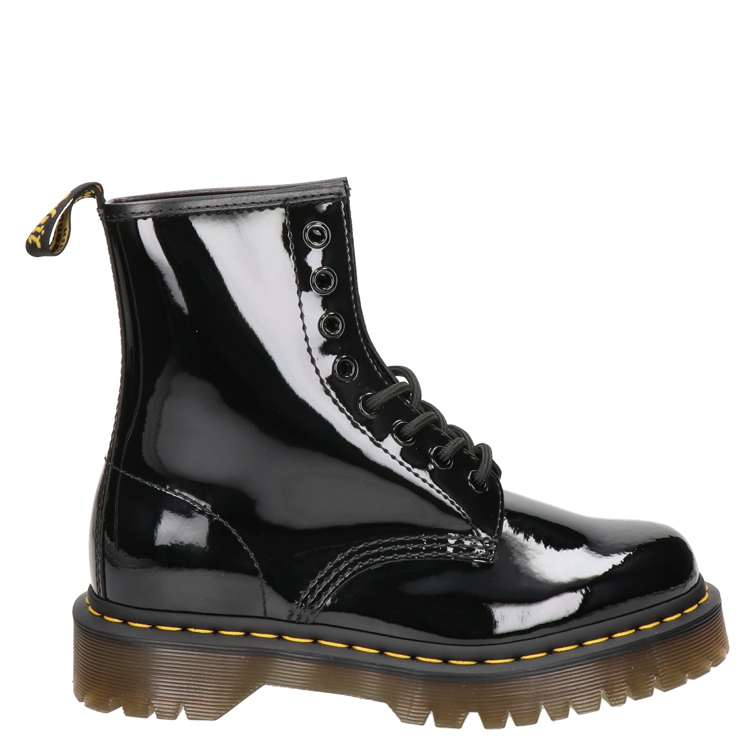 Dr. Martens 1460 Patent Lamper - Veterboots voor dames - Zwart - Nelson.nl