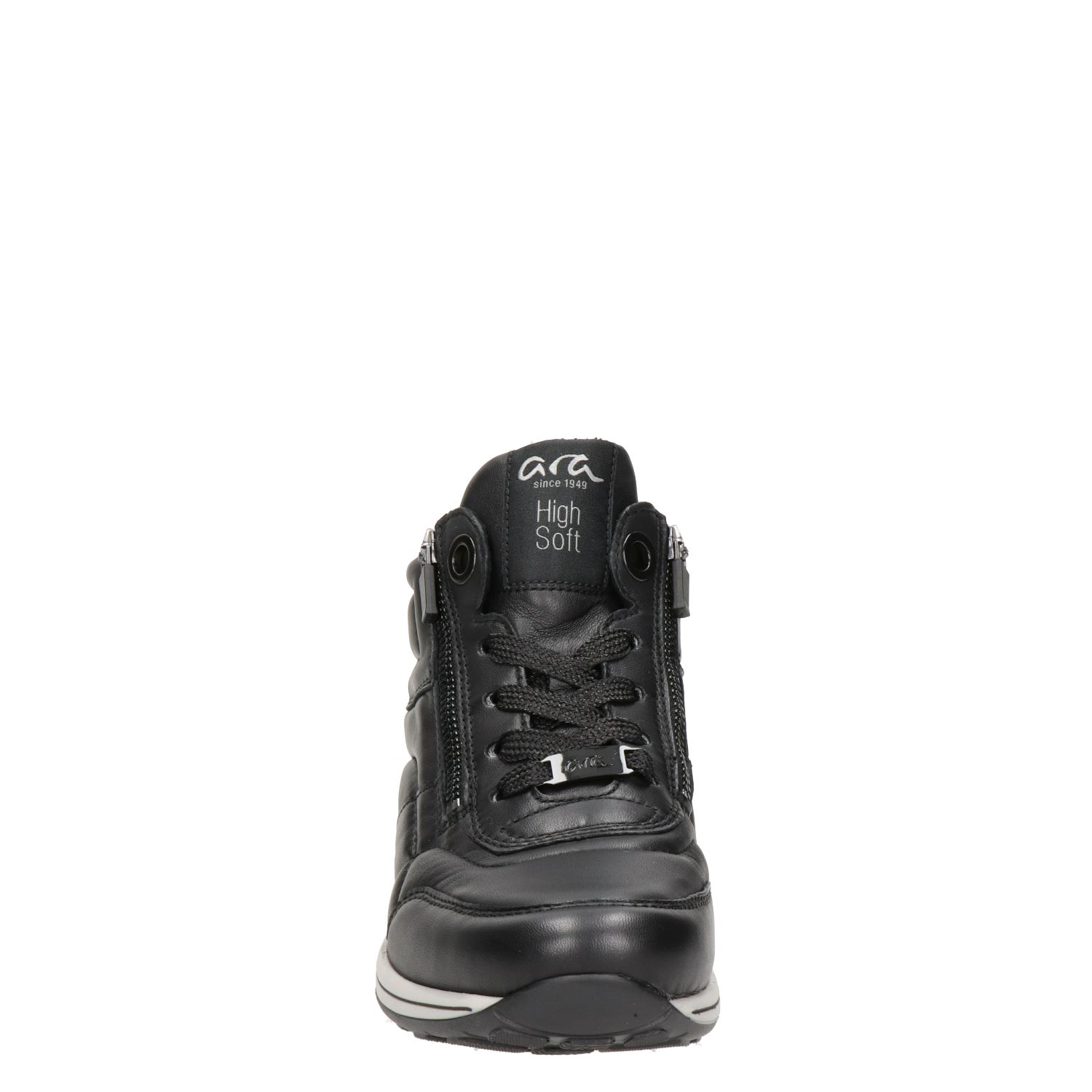 Ara Osaka-high soft - Veterboots voor dames - Zwart - Nelson.nl