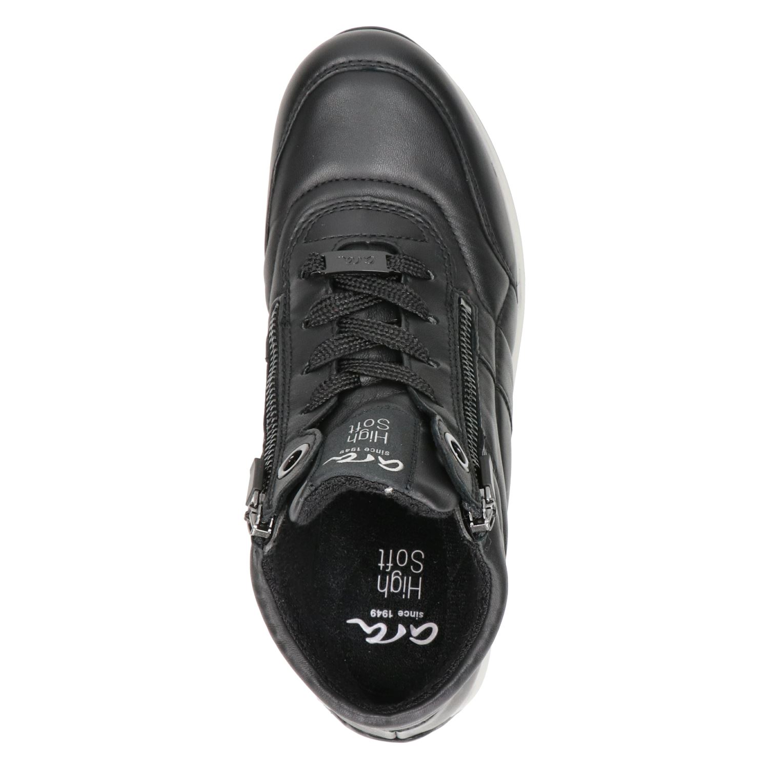 Ara Osaka-high soft - Veterboots voor dames - Zwart - Nelson.nl