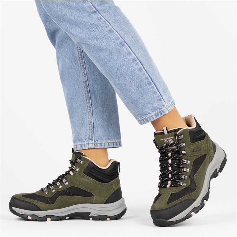 Skechers Outdoor - Veterboots voor dames - Groen - Shoemixx.nl