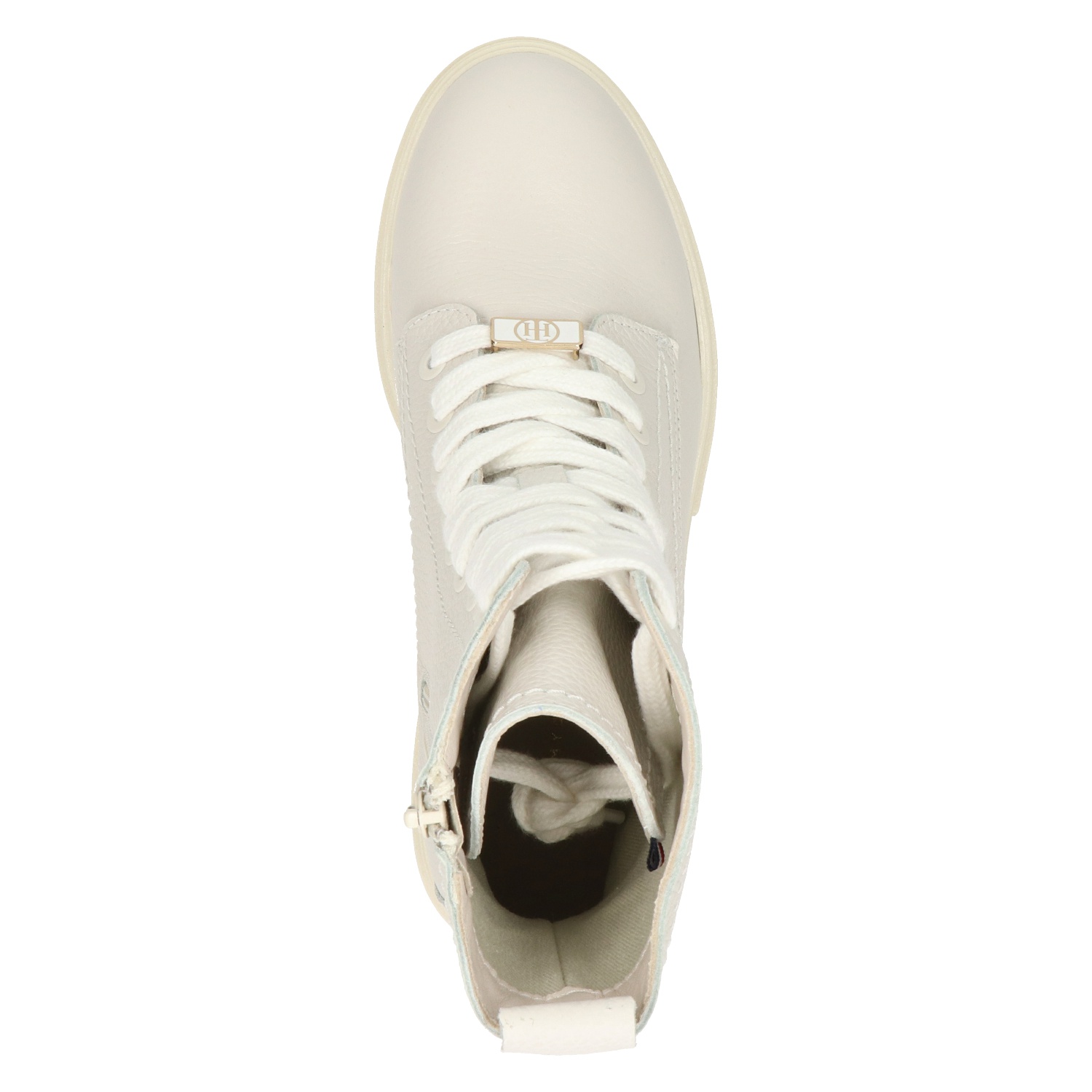Tommy Hilfiger Sport - Veterboots voor dames - Ecru - Nelson.nl