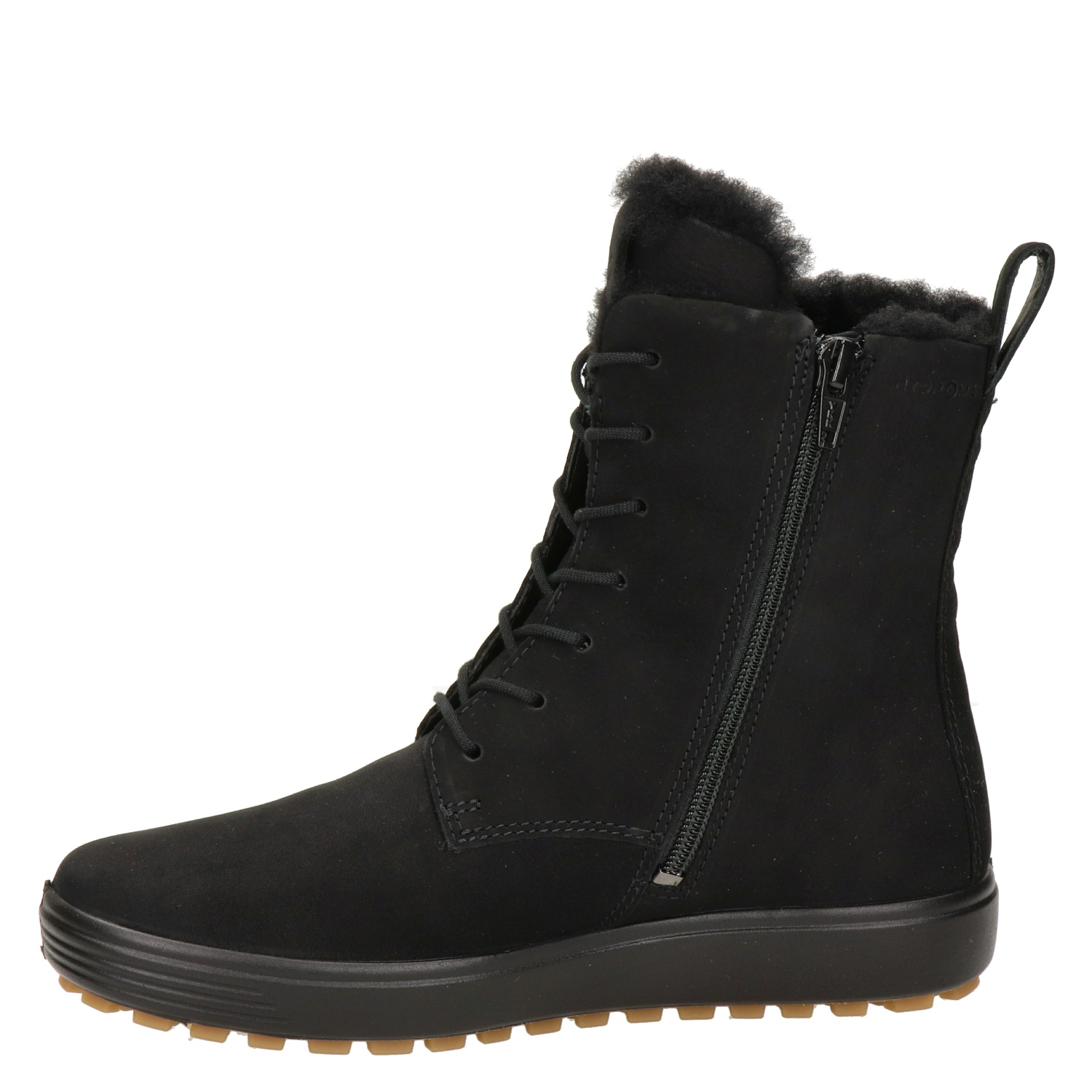 Ecco Soft 7 Tred - Veterboots voor dames - Zwart - Nelson.nl