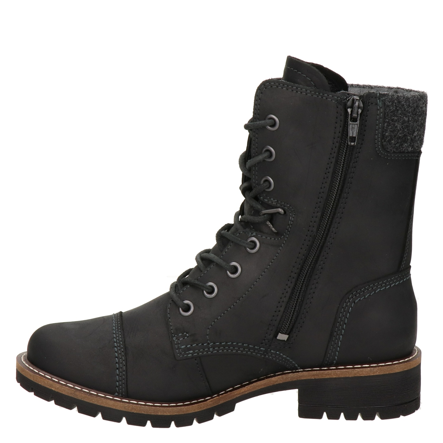 Ecco Elaine - Veterboots voor dames - Zwart - Nelson.nl