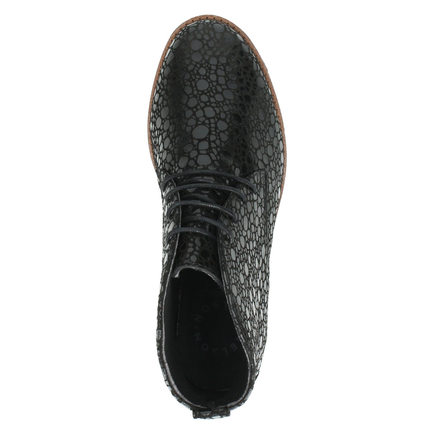 Nelson - Veterschoenen voor dames - Zwart - Nelson.nl