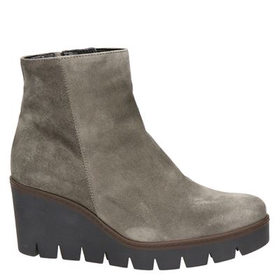 Gabor 52.894 suede laars taupe - Aalders Schoenmode