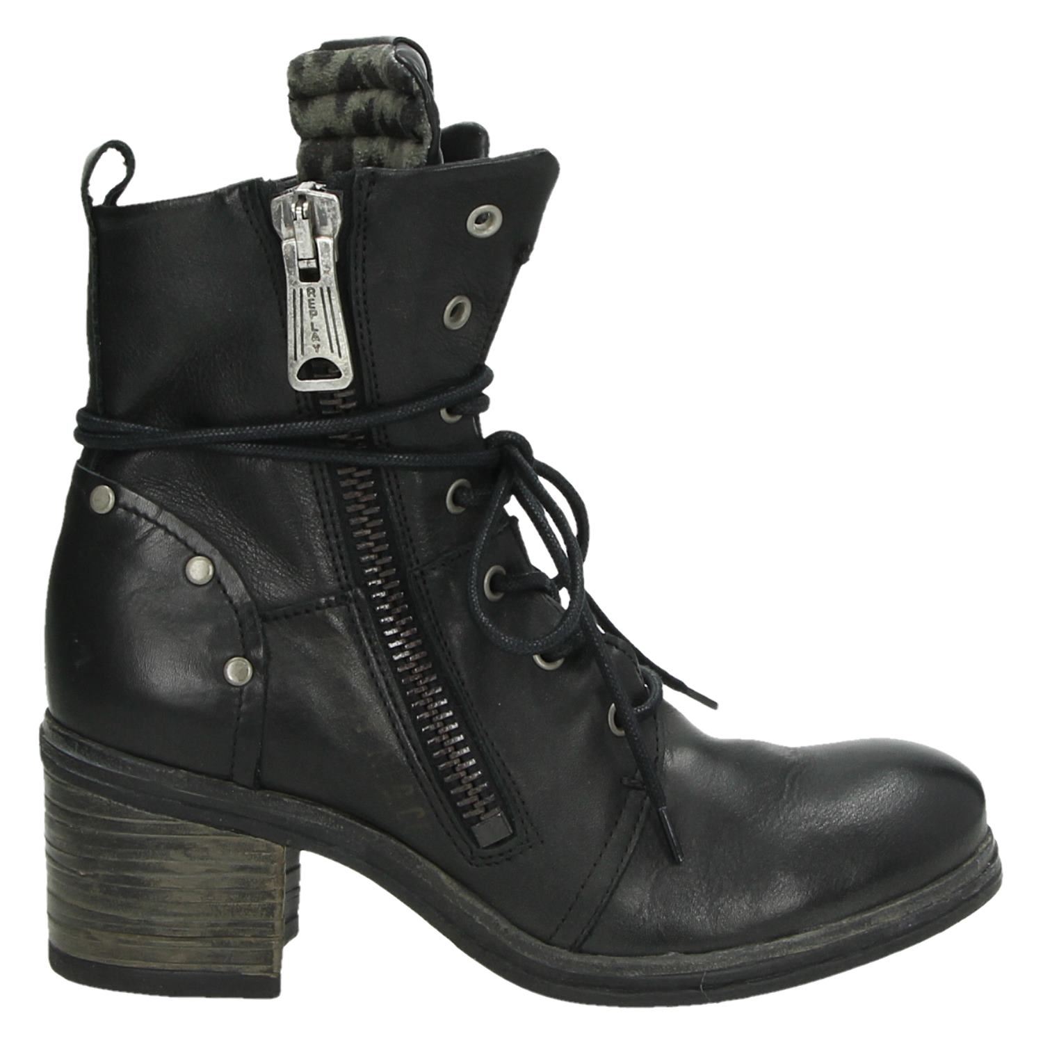 Replay - Veterboots voor dames - Zwart - Shoemixx.nl