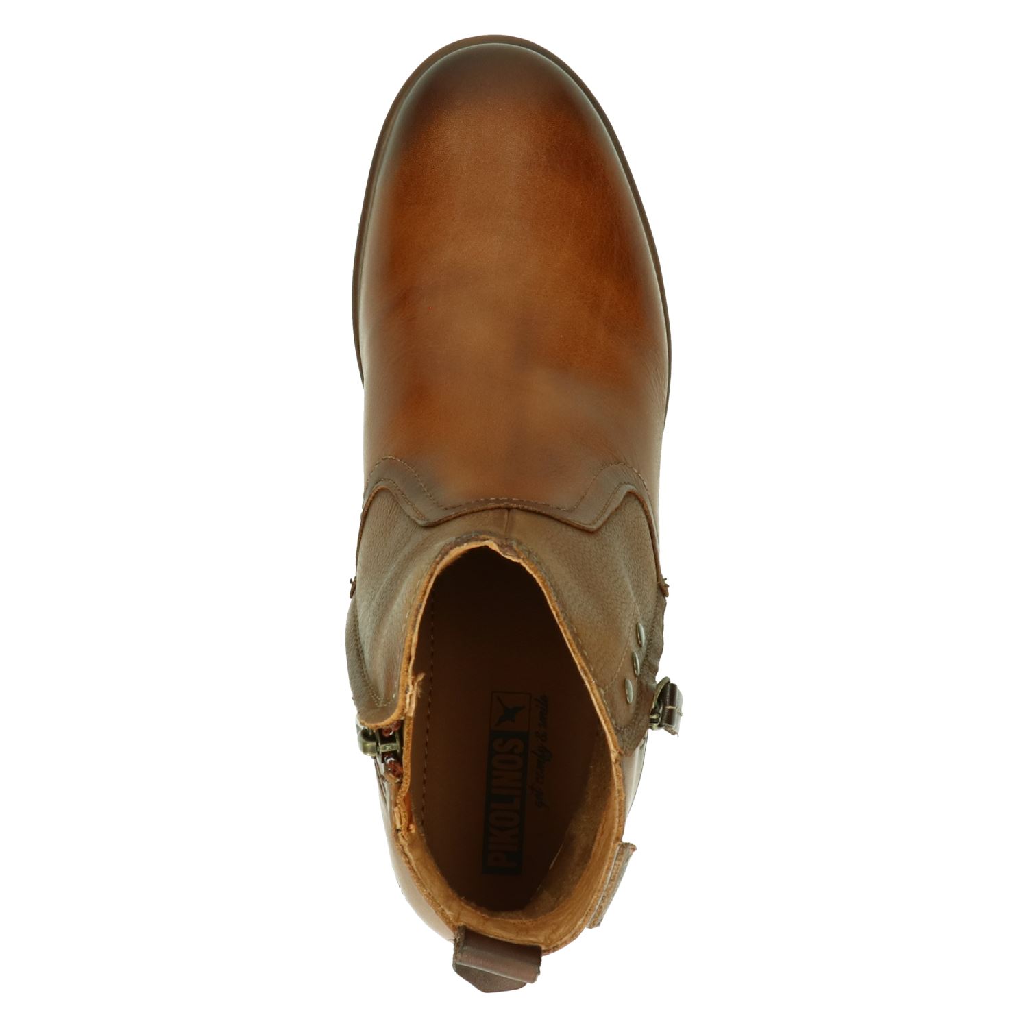 Pikolinos Zaragoza - Enkellaarsjes voor dames - Cognac - Shoemixx.nl