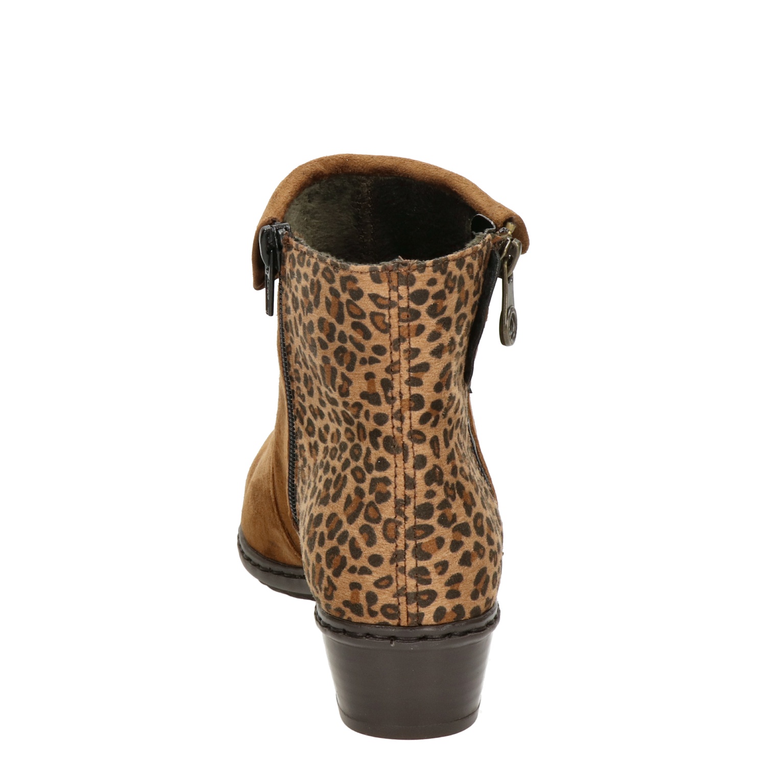 Rieker - Enkellaarsjes voor dames - Cognac - Nelson.nl