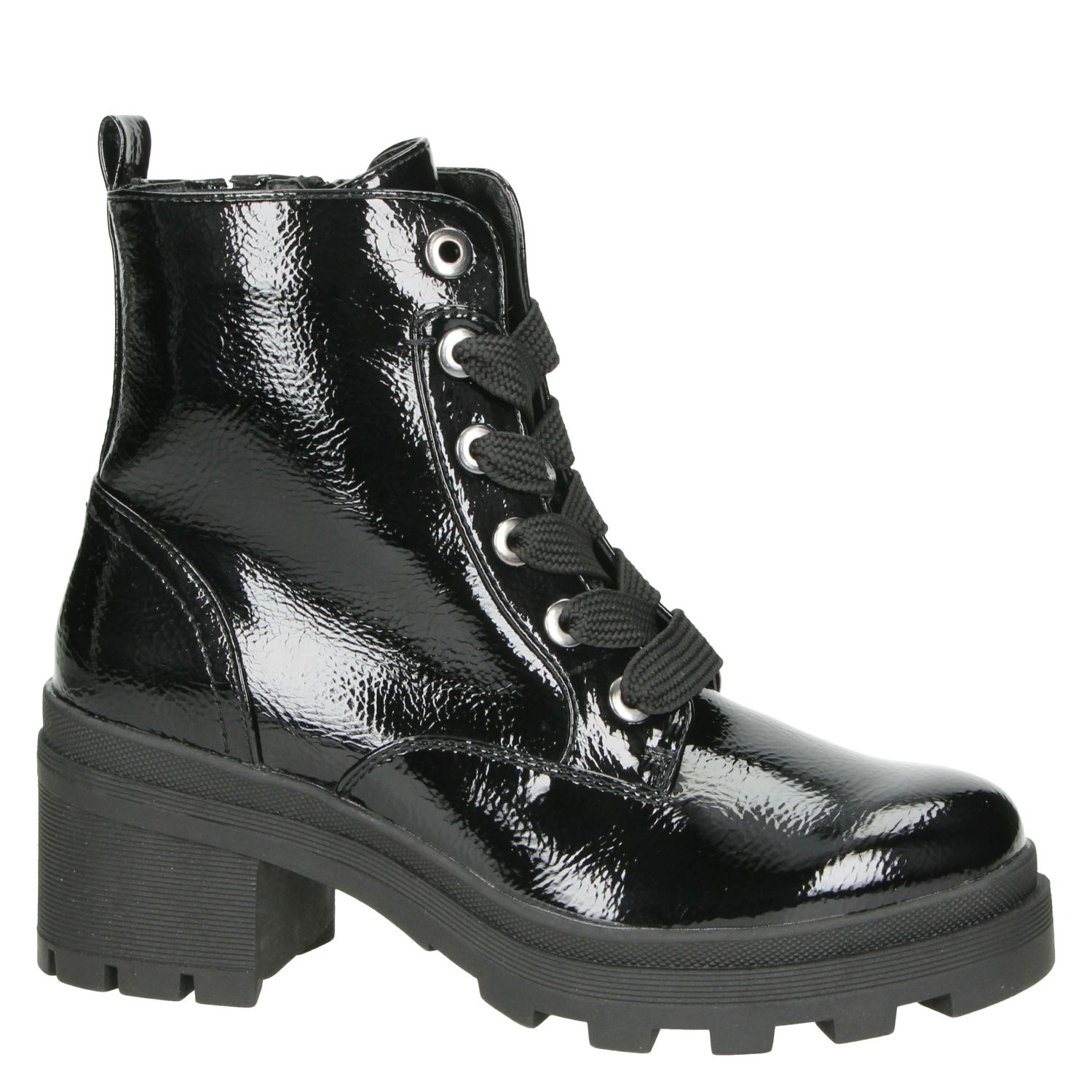 Bugatti - Veterboots voor dames - Zwart - Nelson.nl