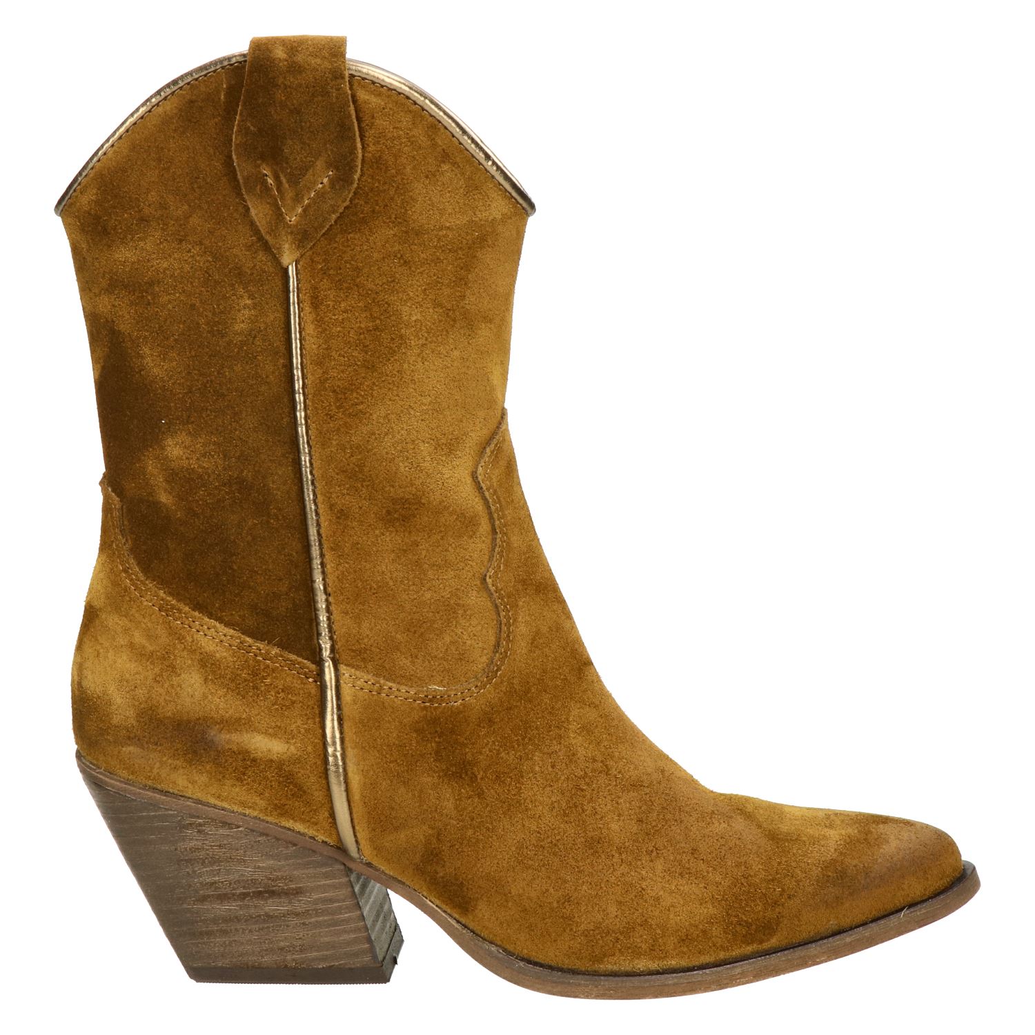 Nelson - Enkellaarsjes voor dames - Cognac - Shoemixx.nl