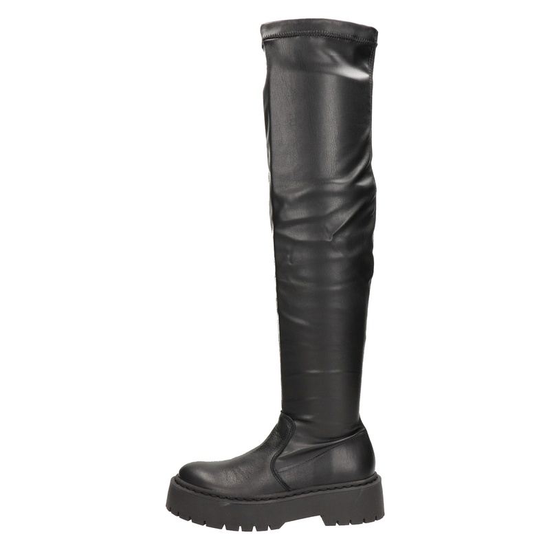 Steve Madden - Overknee laarzen voor dames - Zwart - Nelson.nl
