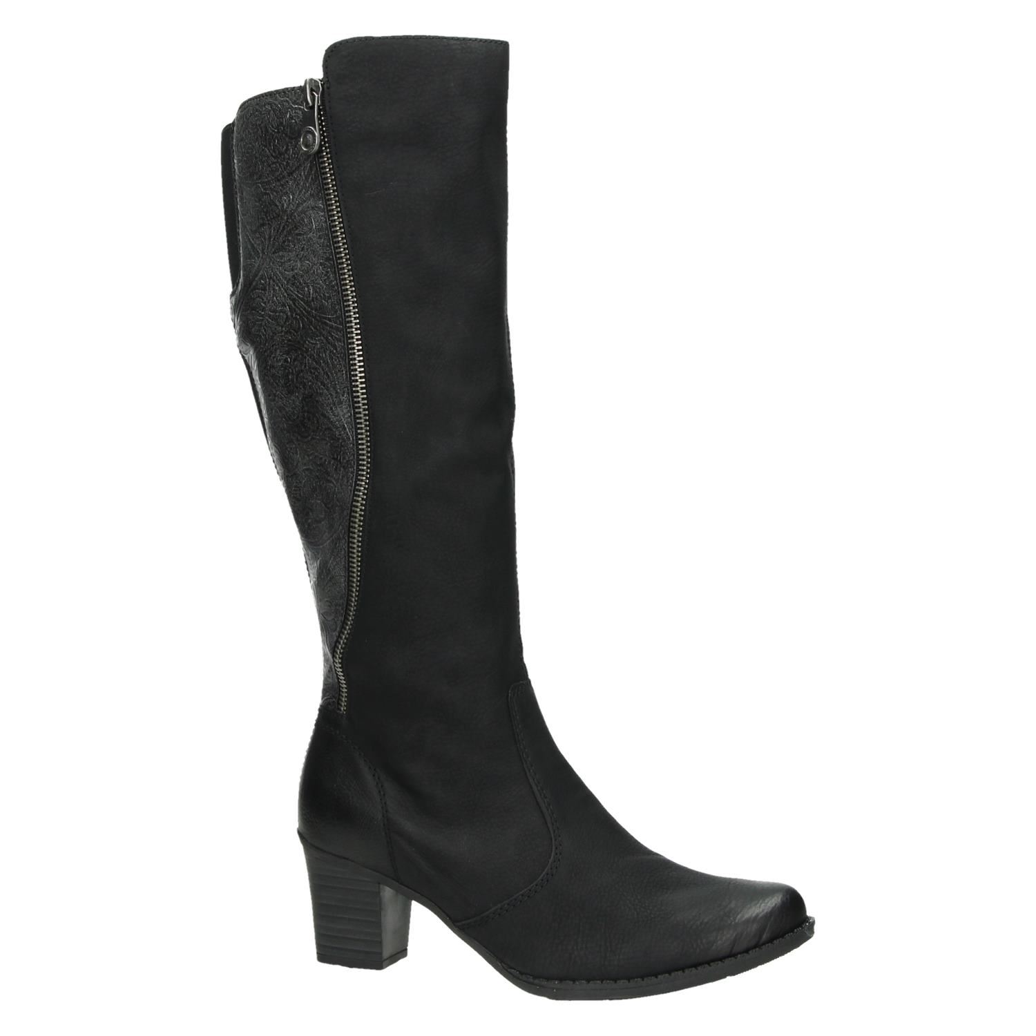 Rieker - Hoge laarzen voor dames - Zwart - Shoemixx.nl