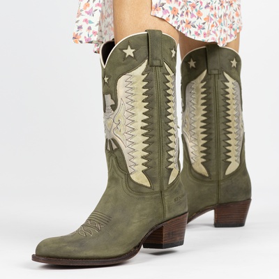 Sendra Debora Insa - Cowboylaarzen - Groen