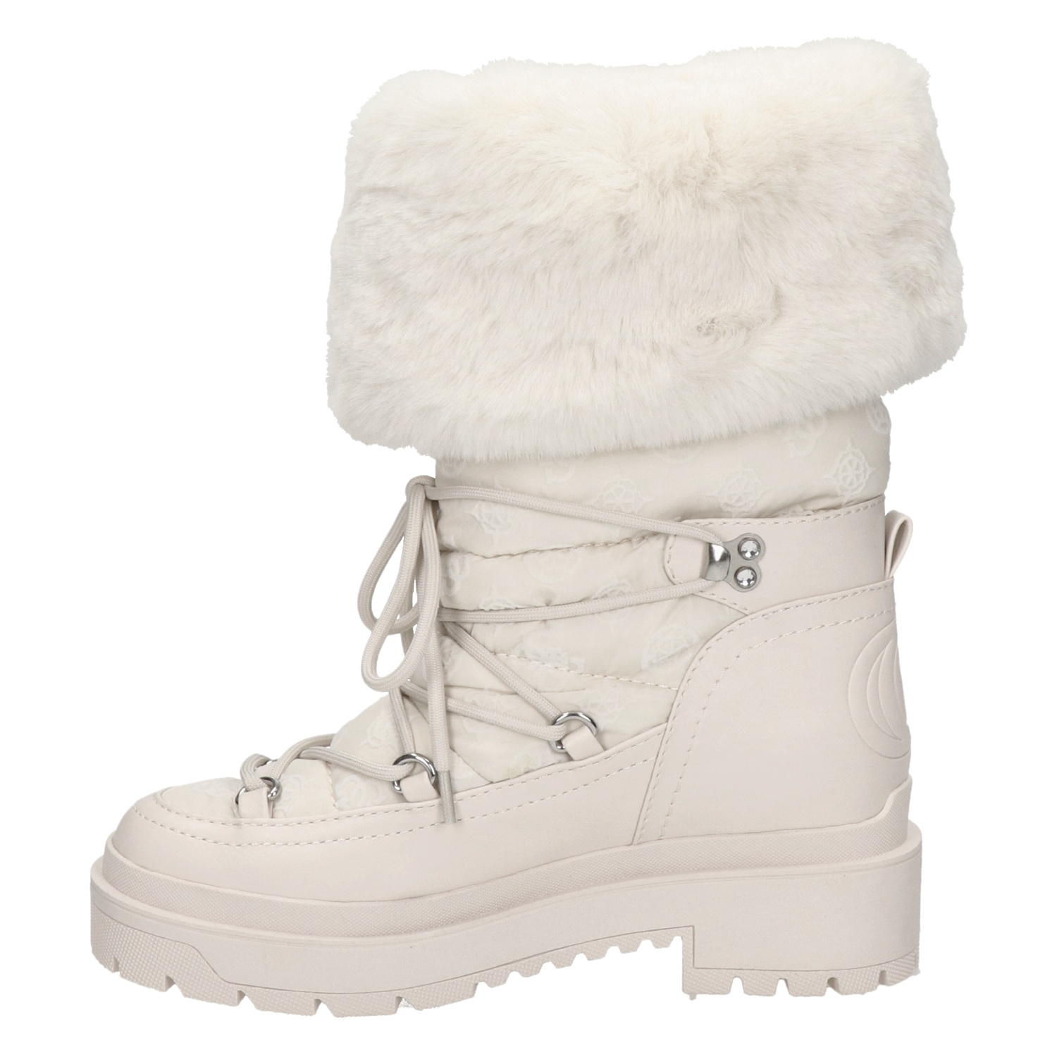 Guess Larya - Snowboots voor dames - Ecru - Nelson.nl