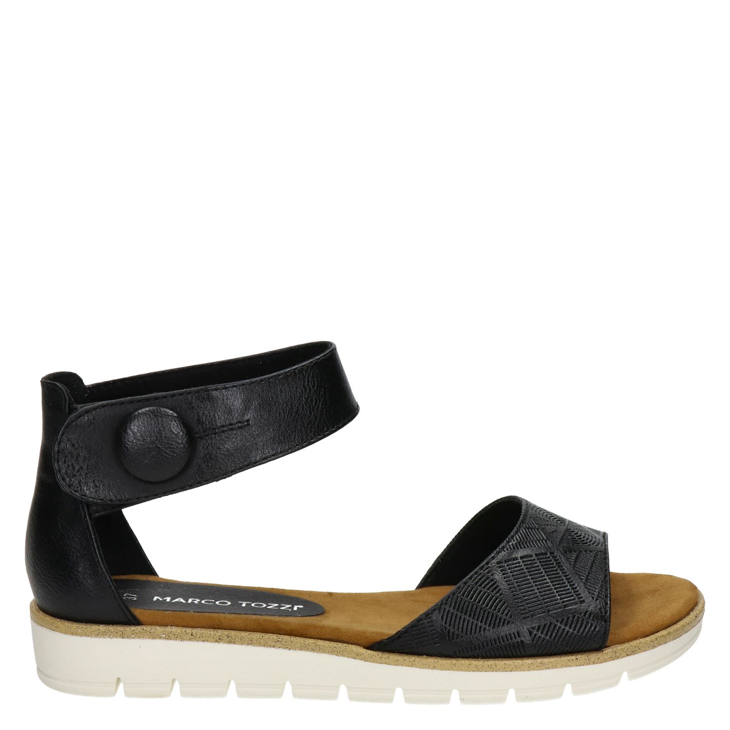 Marco Tozzi - Sandalen voor dames - Zwart - Nelson.nl