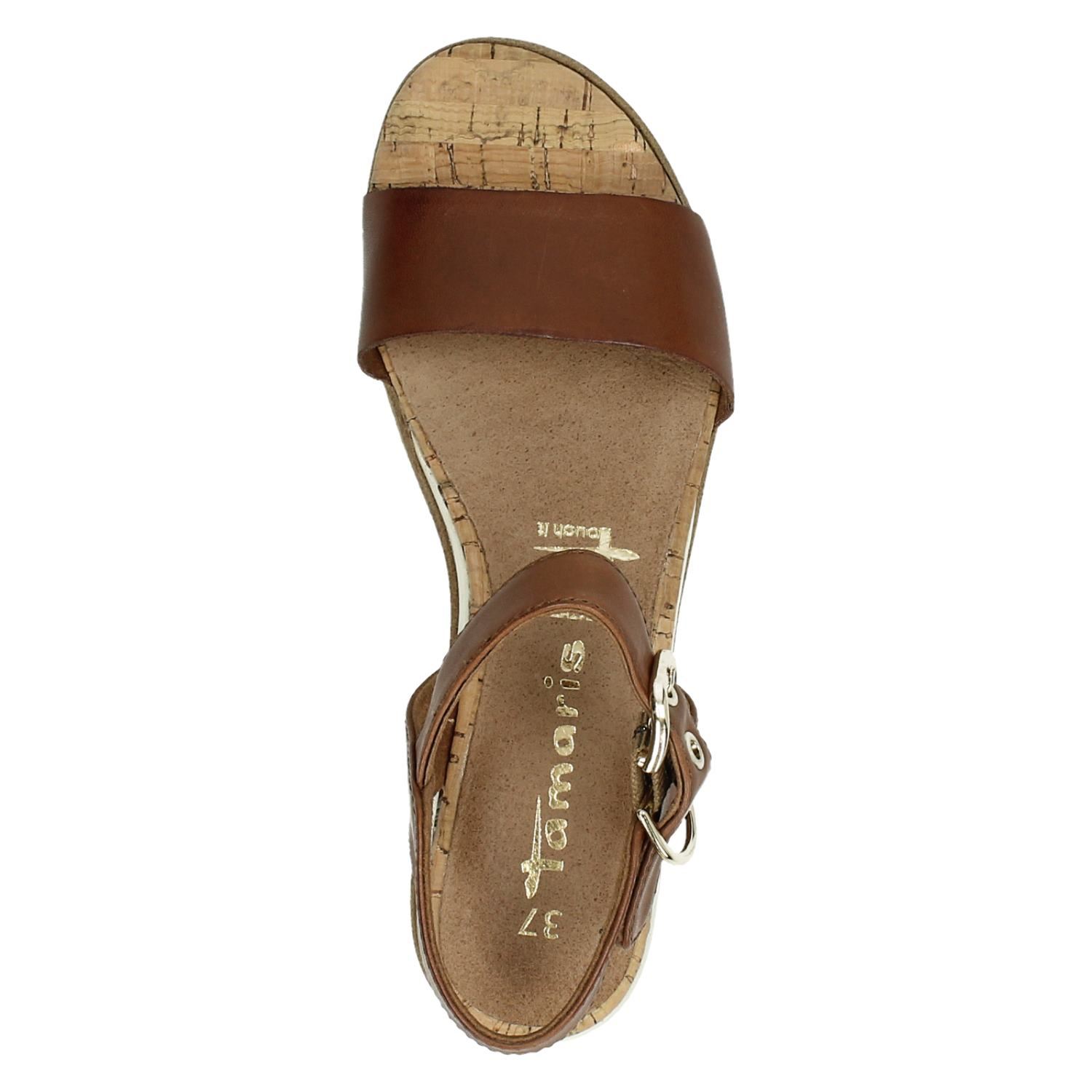 Tamaris - Sleehak voor dames - Cognac - Nelson.nl