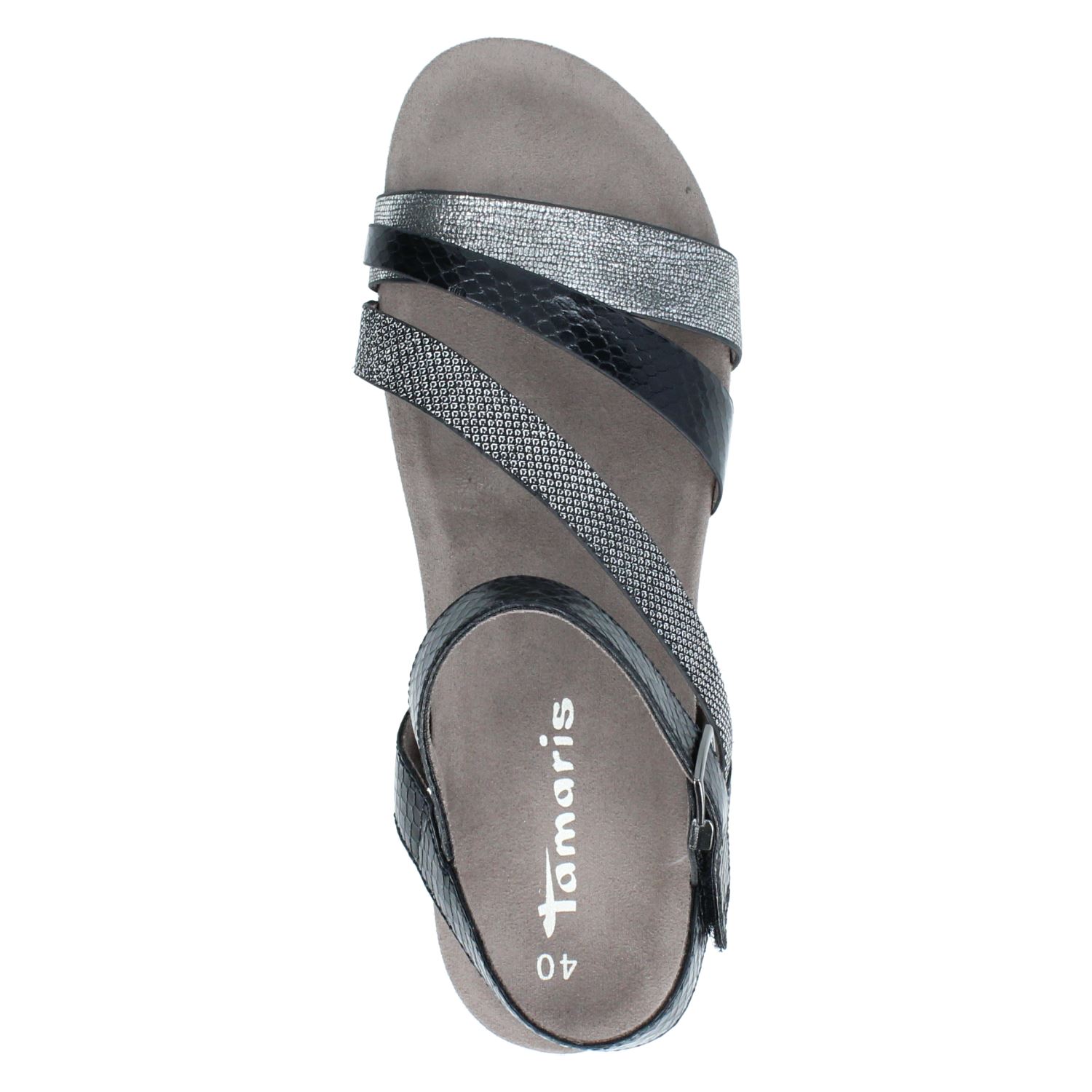 Tamaris - Sandalen voor dames - Zwart - Nelson.nl