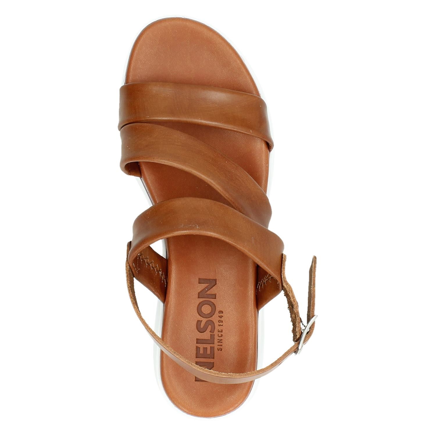 Nelson - Sandalen voor dames - Cognac - Nelson.nl